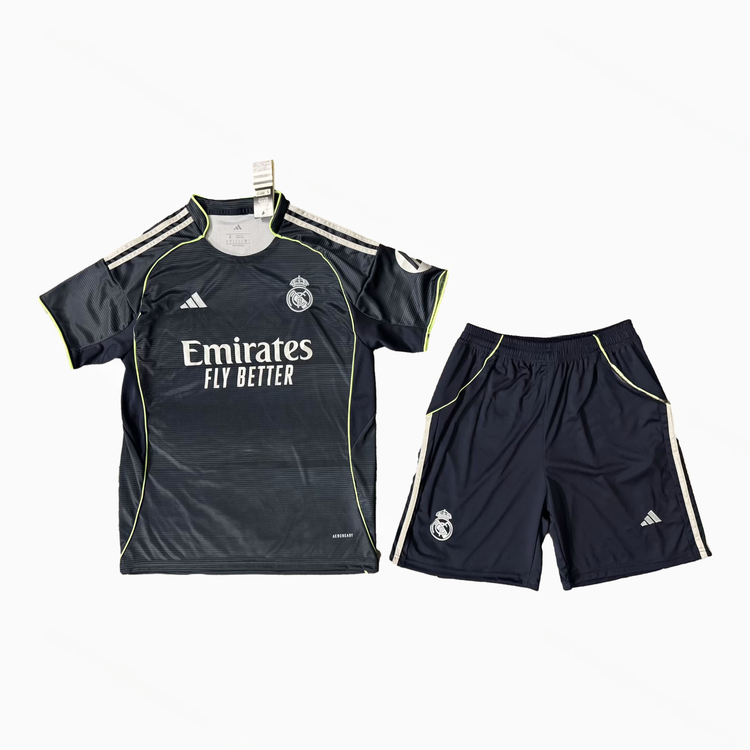 Real Madrid 25-26 Third Black Men's Adult Jersey Set - Fans Version - Unitedfutballjersey