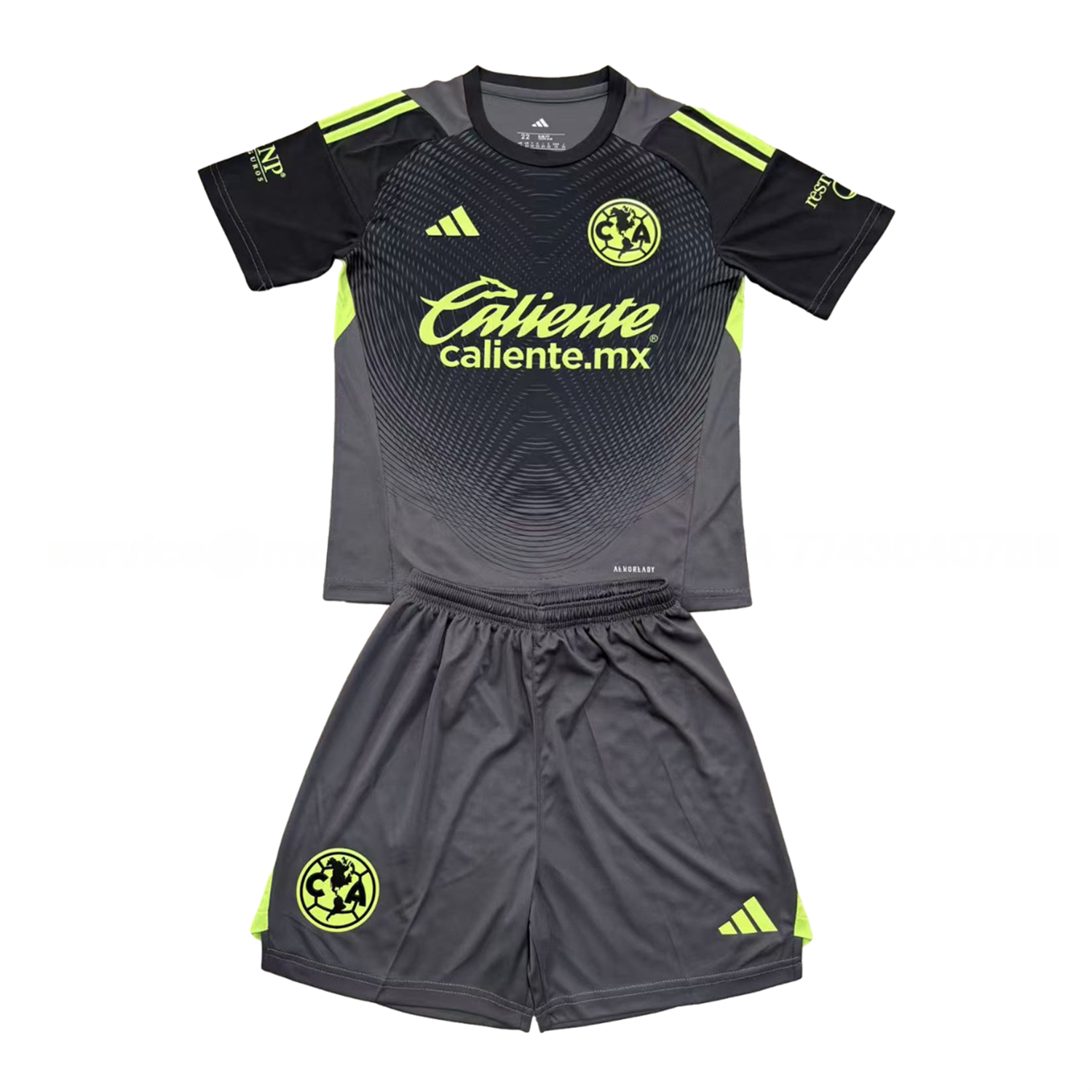 Club América 25-26 Black Goalkeeper Men's Adult Jersey Set - Fans Version - Unitedfutballjersey