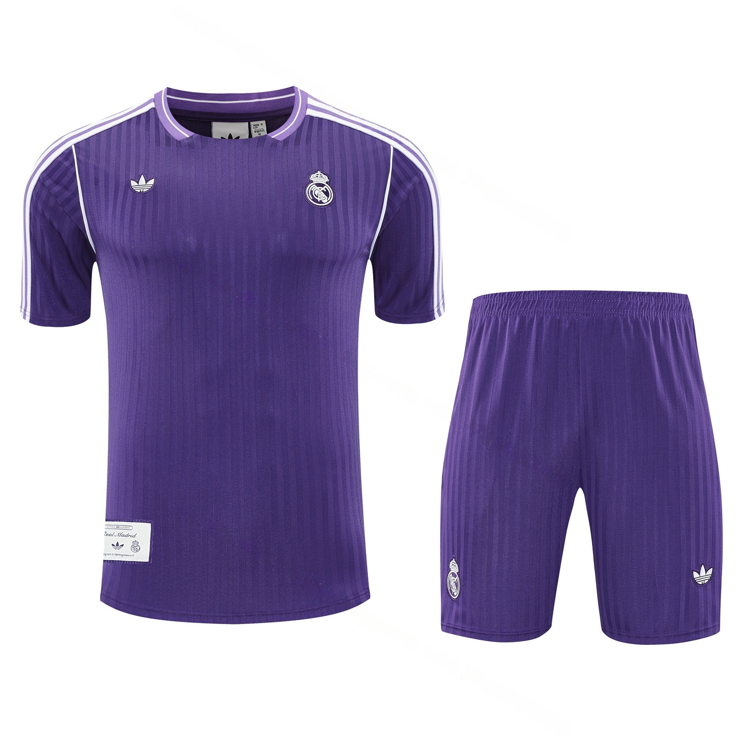 Real Madrid 25-26 Short-Sleeve Training Set - Pure Purple Top & Purple Shorts - Unitedfutballjersey