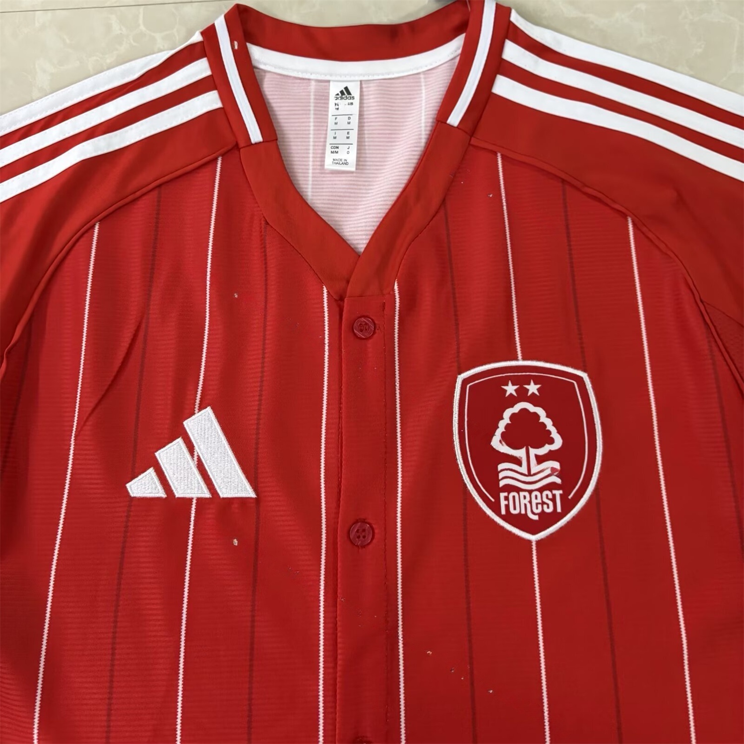 Nottingham Forest 25-26 Red Baseball Jersey - Unitedfutballjersey