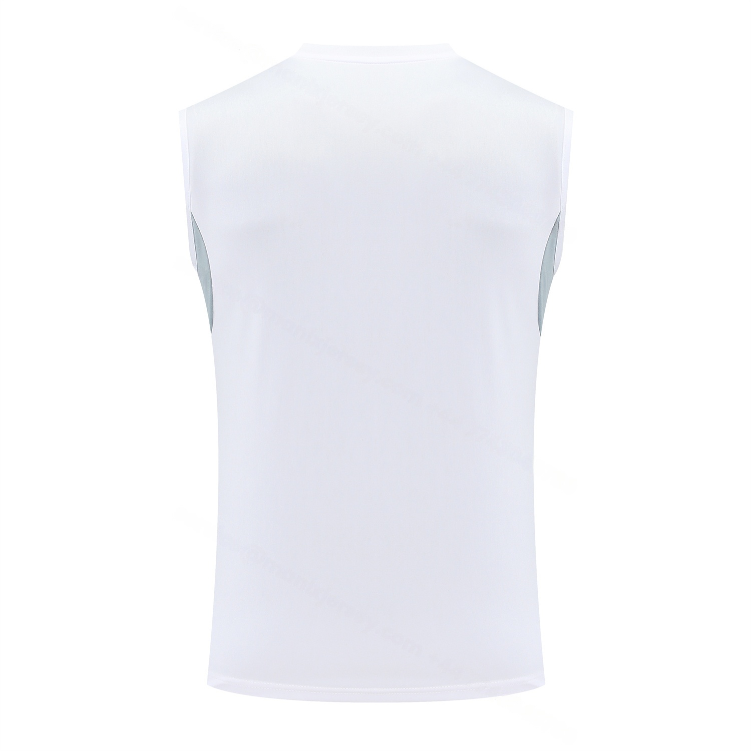 Real Madrid 25-26 Vest Training Set - Grey And White Vest & Black Shorts - Unitedfutballjersey