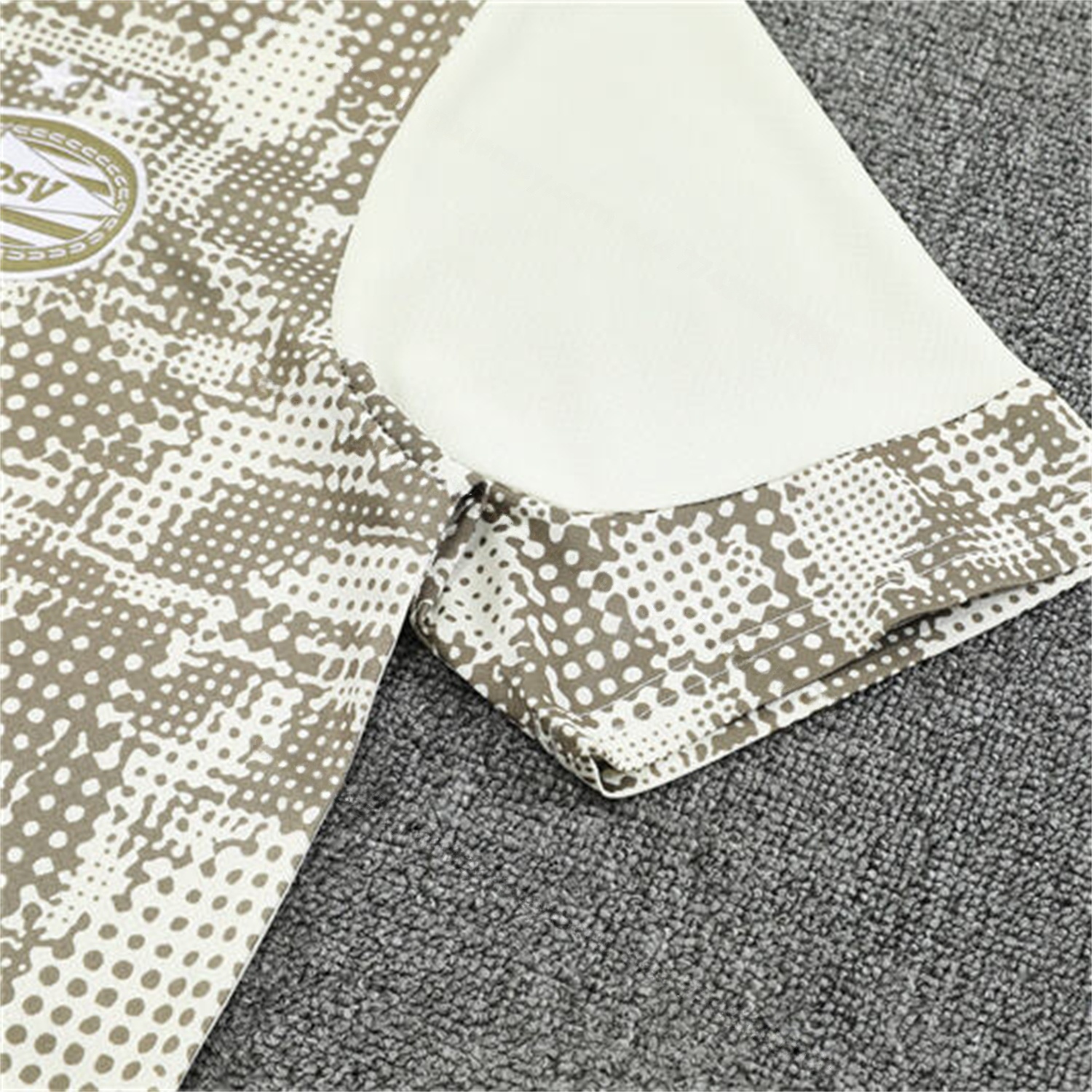 PSV Eindhoven 25-26 Kids Short-Sleeve Training Set - Khaki Top & Black Shorts - Unitedfutballjersey