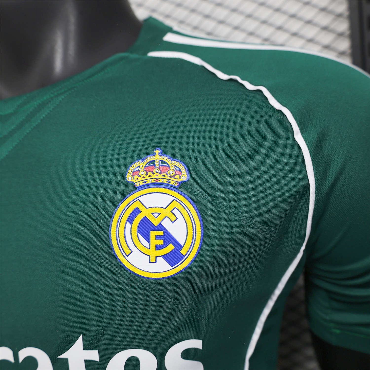 Real Madrid 25-26 Green With White Lines Special Jersey - Player Version - Unitedfutballjersey