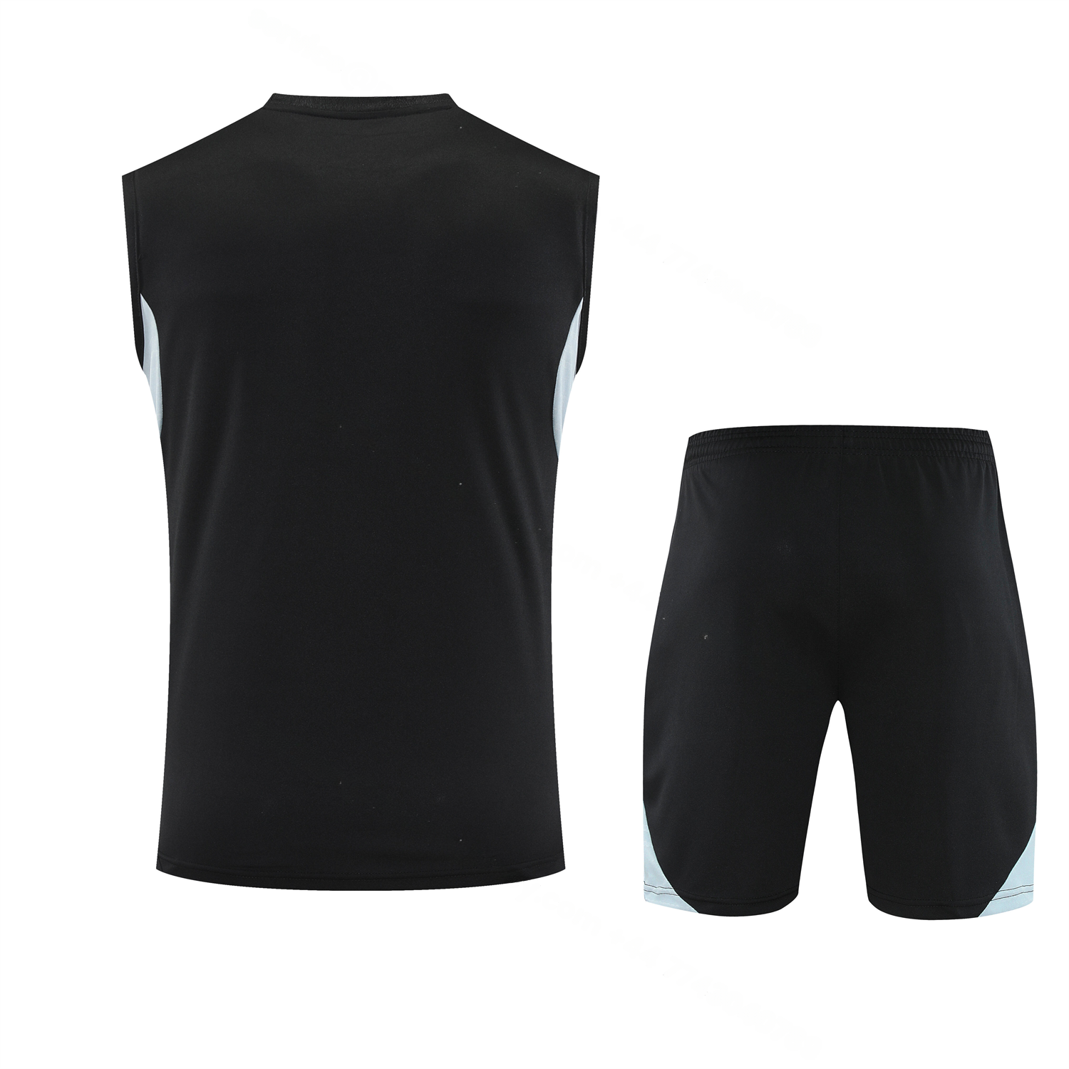 Real Madrid 25-26 Vest Training Set - Black And Light Grey Vest & Black Shorts - Unitedfutballjersey