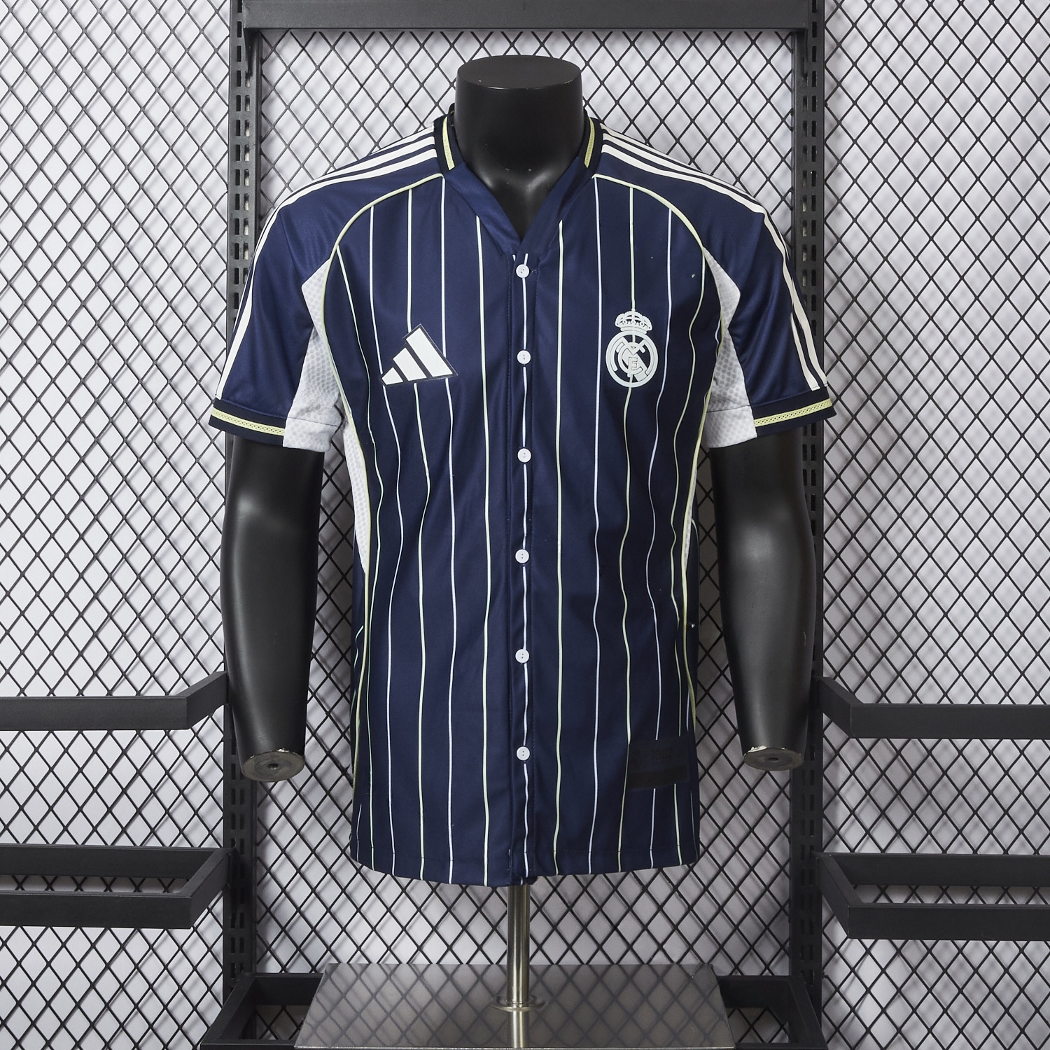 Real Madrid 25-26 Deep Blue Baseball Jersey - Player Version - Unitedfutballjersey