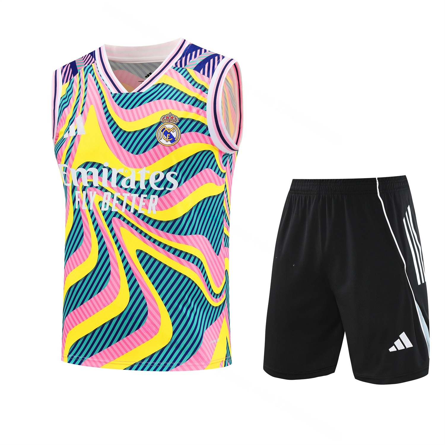 Real Madrid 25-26 Vest Training Set - Colorful Vest & Black Shorts - Unitedfutballjersey