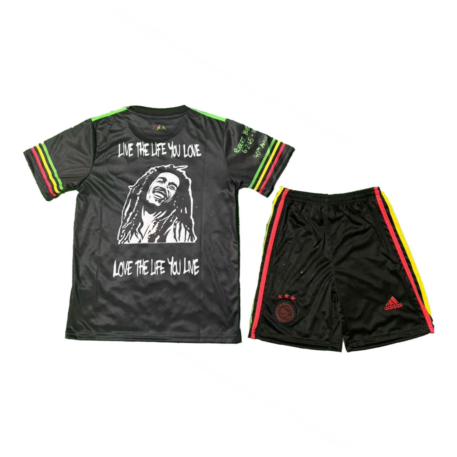 Ajax x B-O-B Marly 25-26 Black Special Kids Kit - Unitedfutballjersey