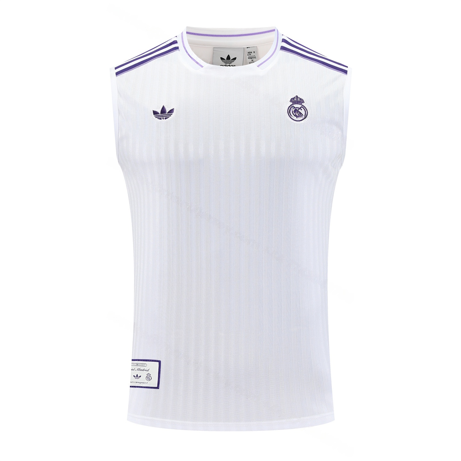 Real Madrid 25-26 Vest Training Set - Pure White Vest & Purple Shorts - Unitedfutballjersey