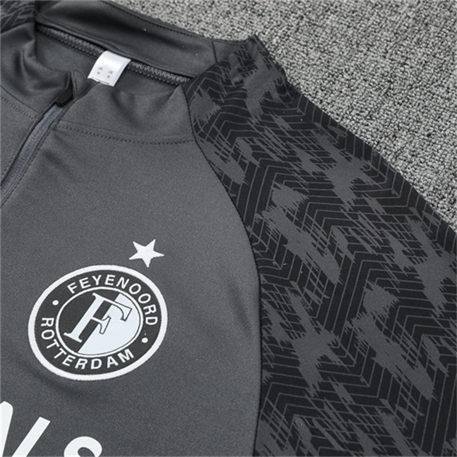 Feyenoord 25-26 Kids Long Sleeve Training Set - Dark Gray Top & Dark Gray Pants - Unitedfutballjersey
