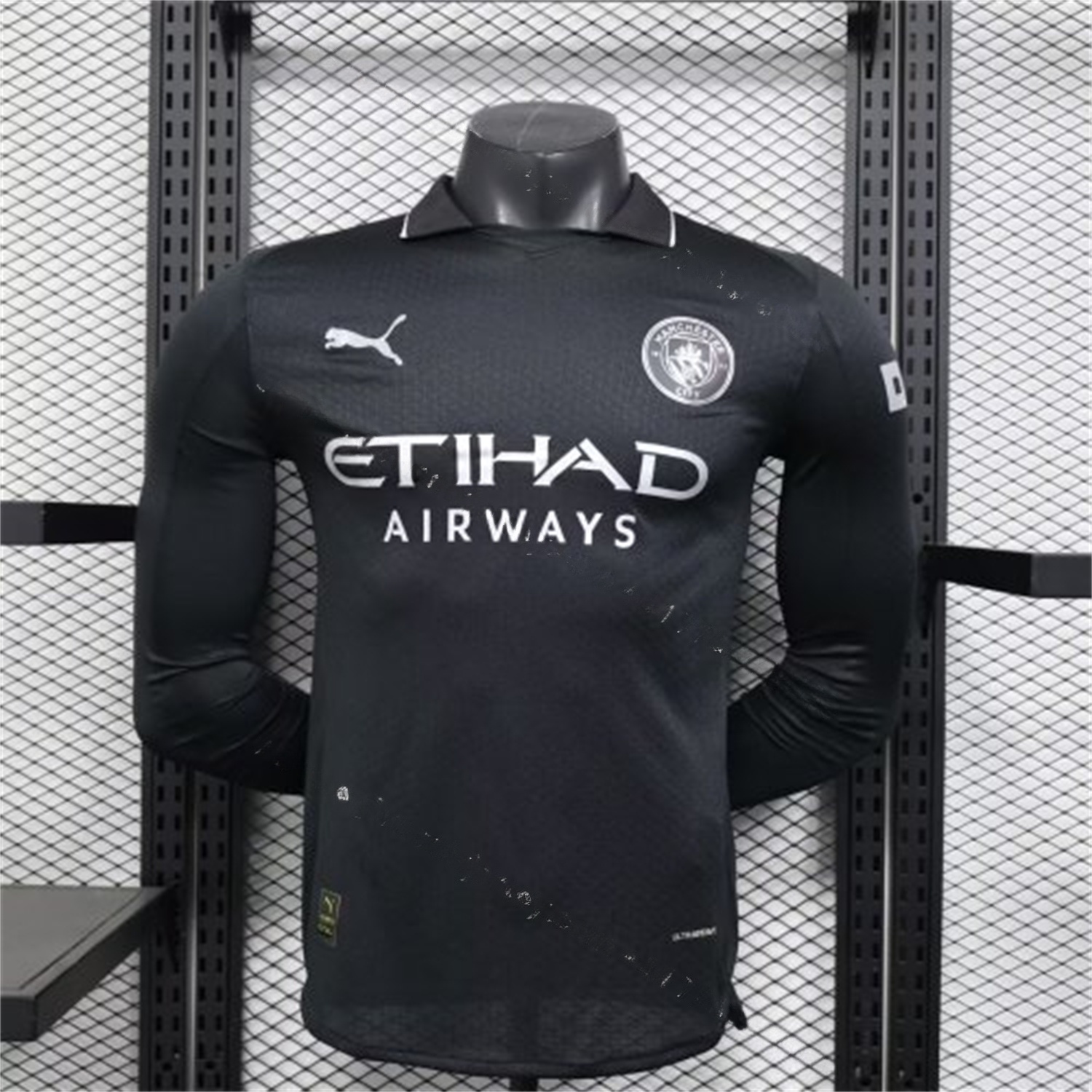 Manchester City 25-26 Away Black Long Sleeves Jersey - Player Version - Unitedfutballjersey