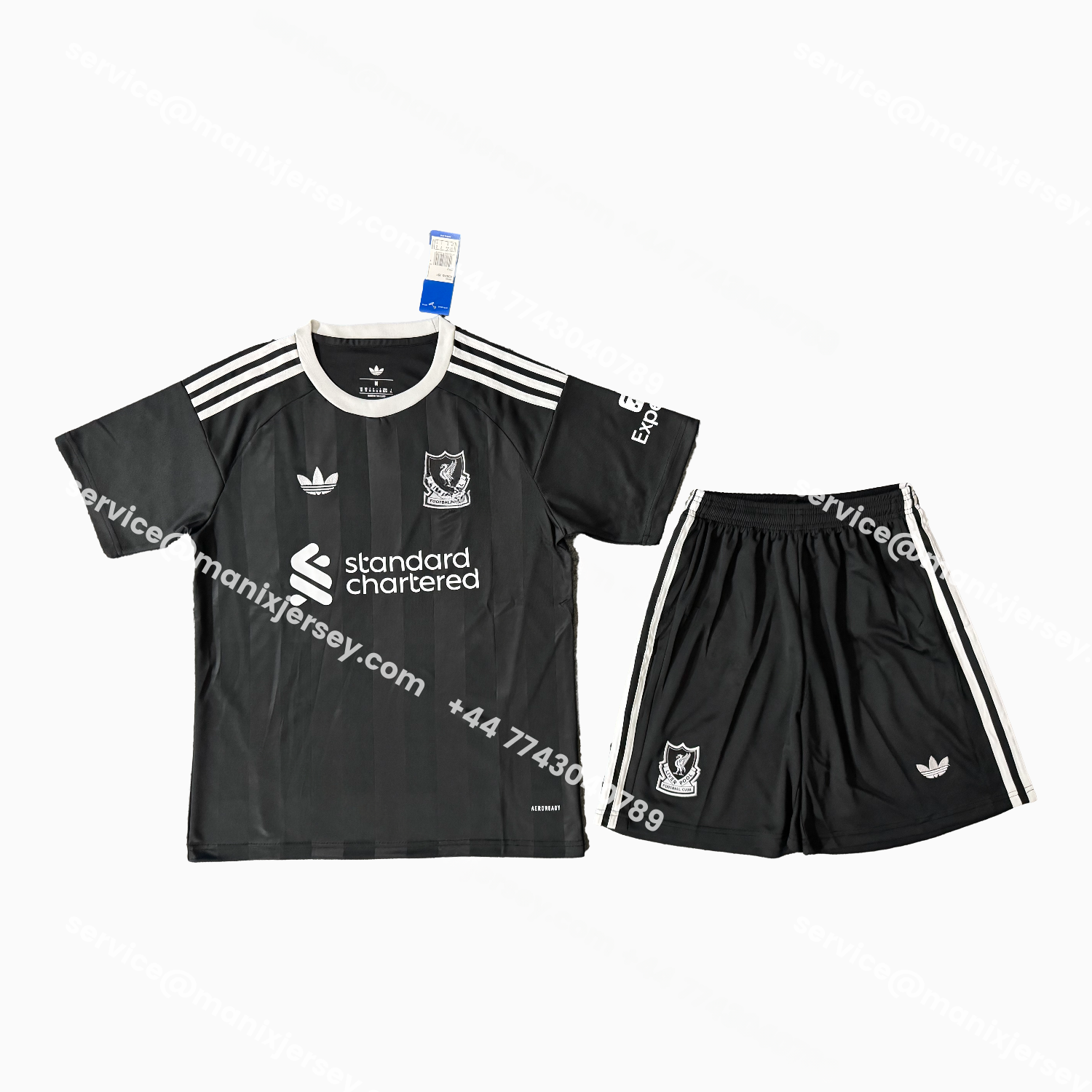 Real Madrid 25-26 Black Goalkeeper Men's Adult Jersey Set - Fans Version - Unitedfutballjersey