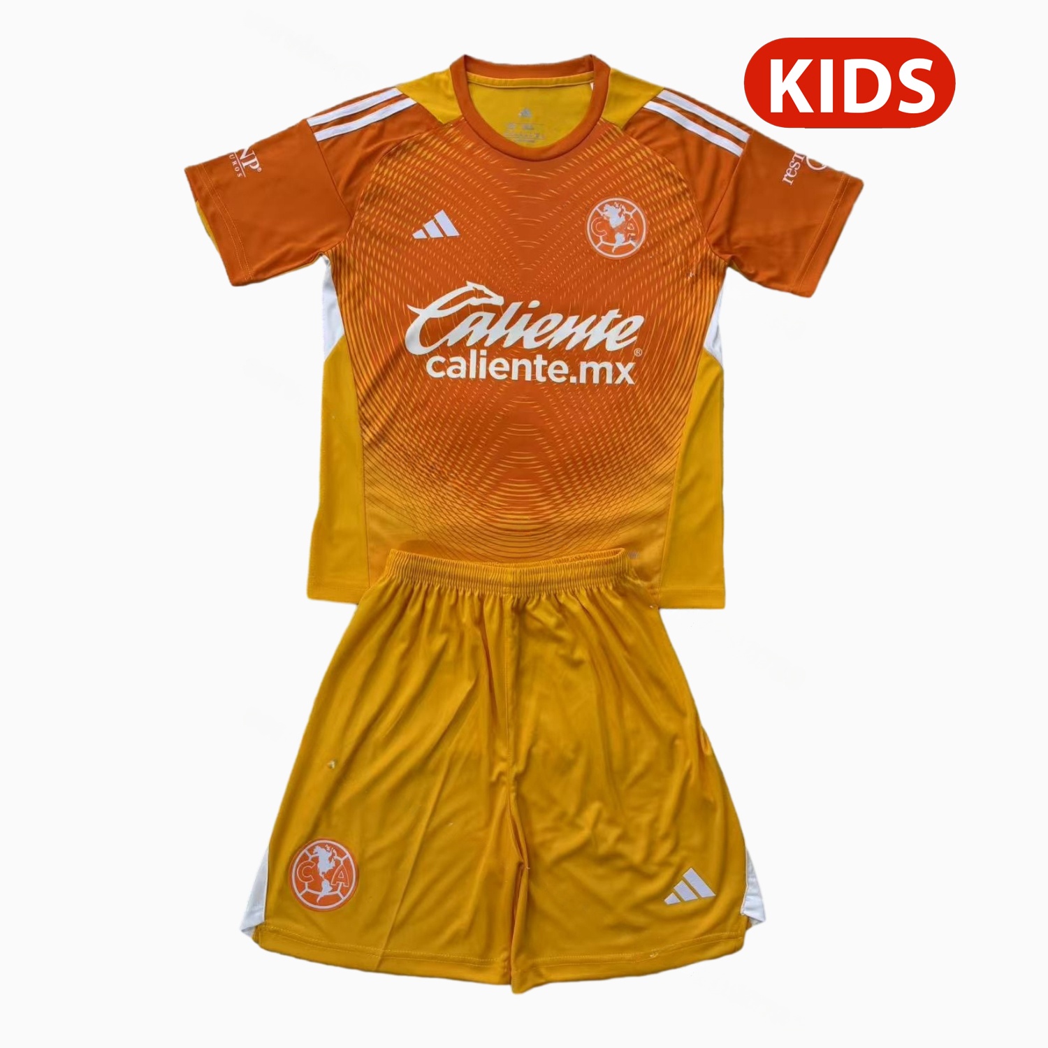 Club América 25-26 Orange Goalkeeper Kids Kit - Unitedfutballjersey