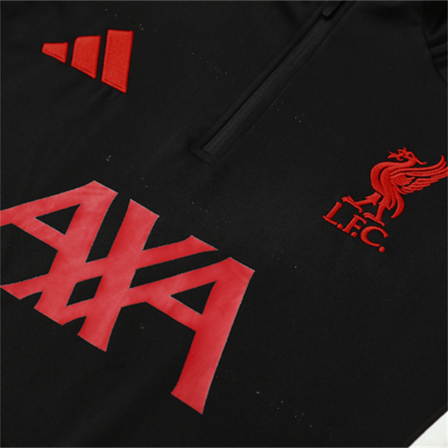 Liver.pool 25-26 Kids Long Sleeve Training Set - Black Top & Black Pants - Unitedfutballjersey