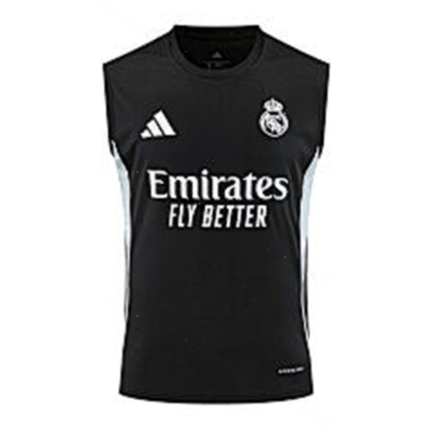 Real Madrid 25-26 Vest Training Set - Black And Light Grey Vest & Black Shorts - Unitedfutballjersey