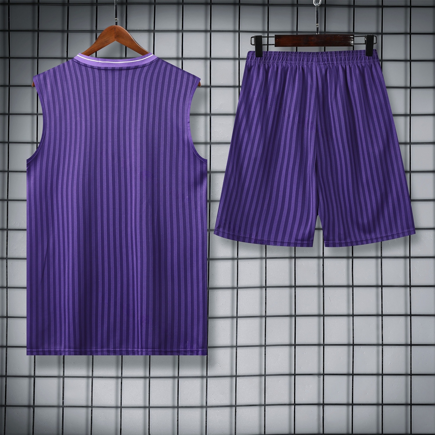 Real Madrid 25-26 Vest Training Set - Pure Purple Vest & Purple Shorts - Unitedfutballjersey