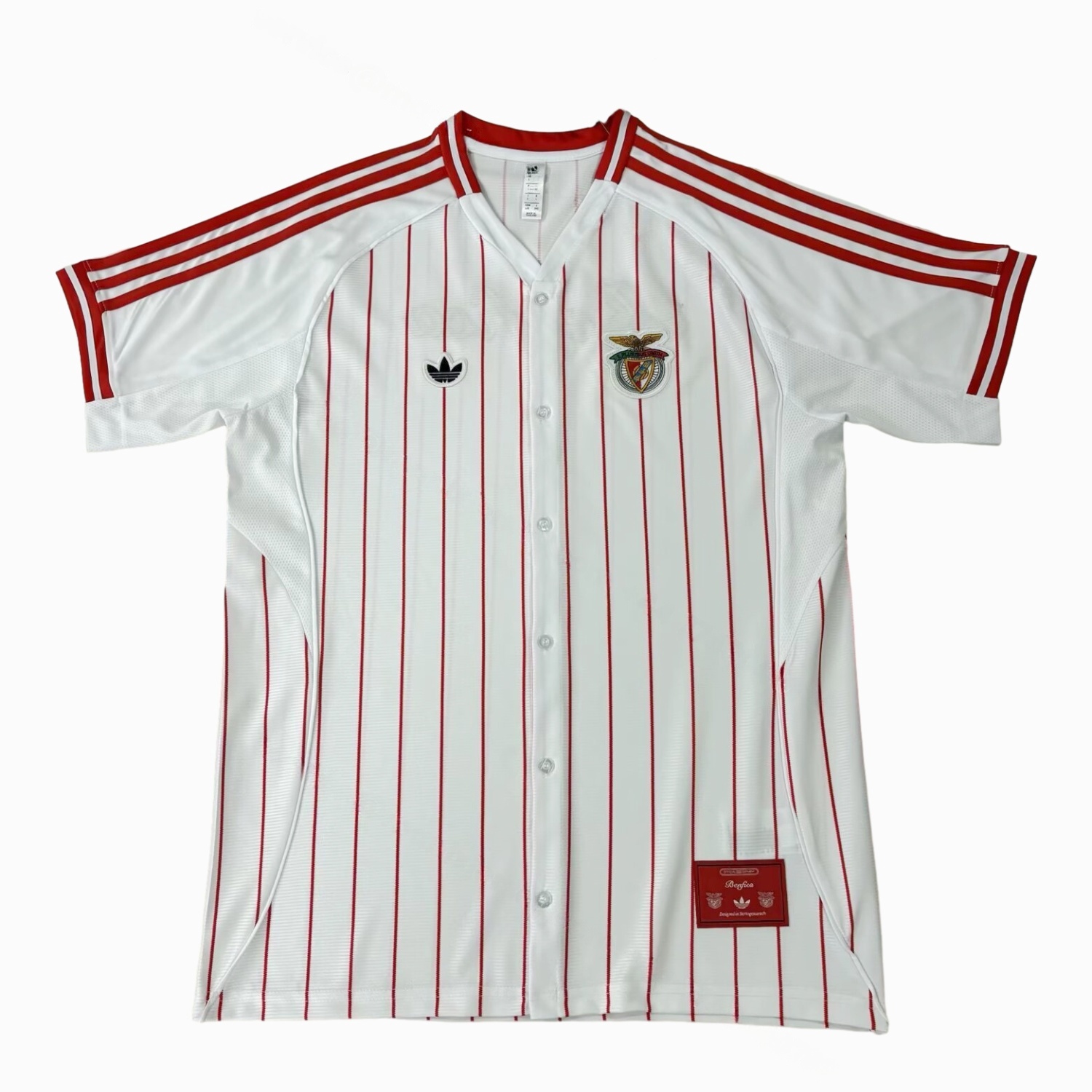 Benfica 25-26 White Baseball Jersey - Unitedfutballjersey