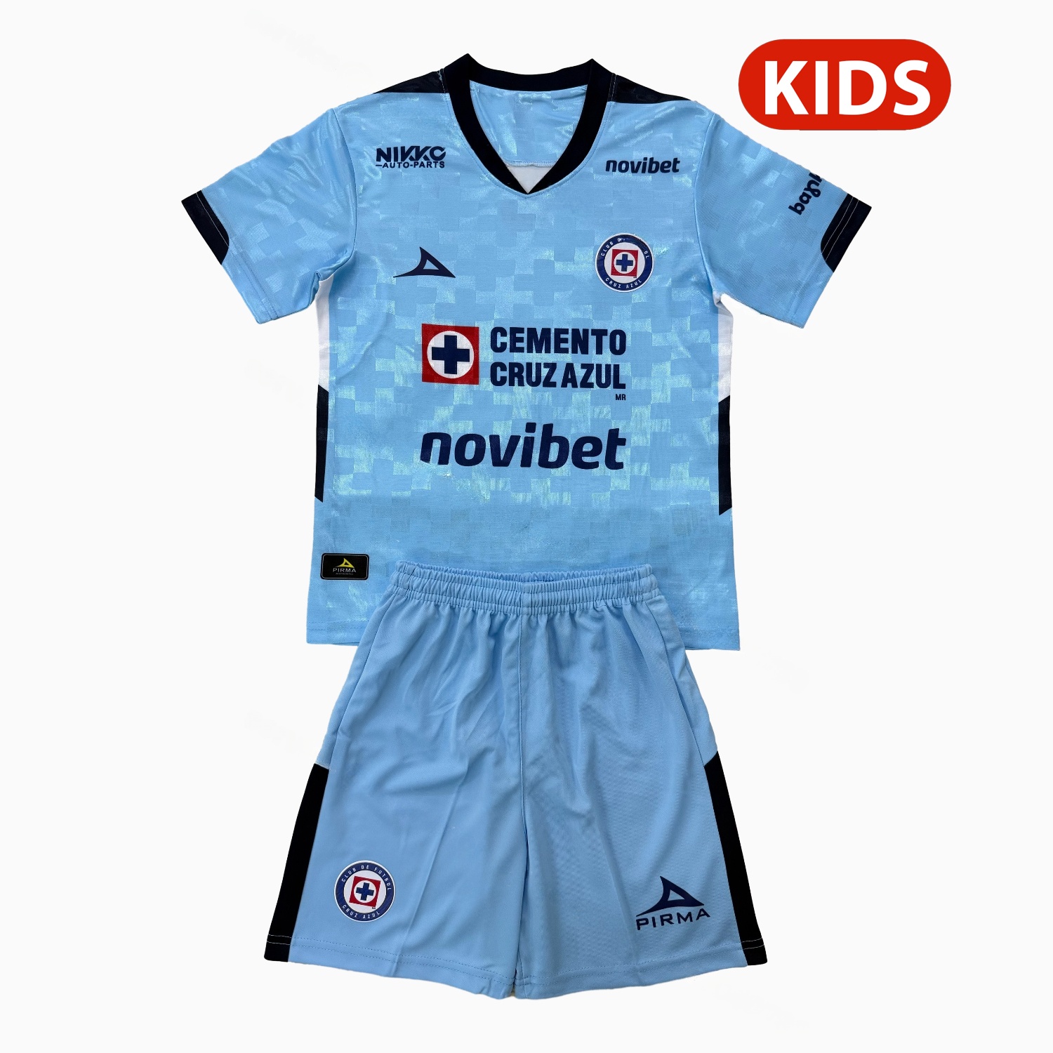 Cruz Azul 25-26 Blue Goalkeeper Kids Kit - Unitedfutballjersey