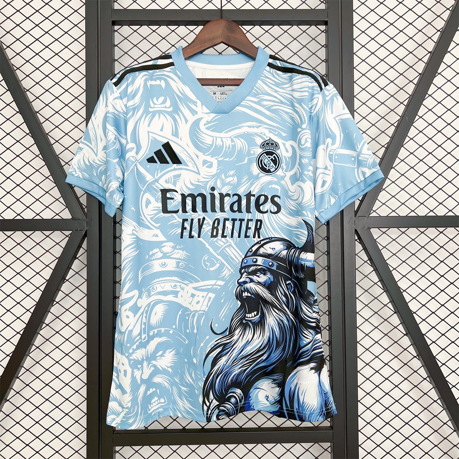 Real Madrid 25-26 Blue Viking Warrior Special Jersey - Fans Version - Unitedfutballjersey