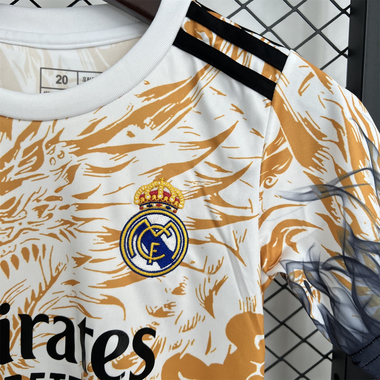 Real Madrid 25-26 Orange And Black Dragon Special Kids Kit - Unitedfutballjersey