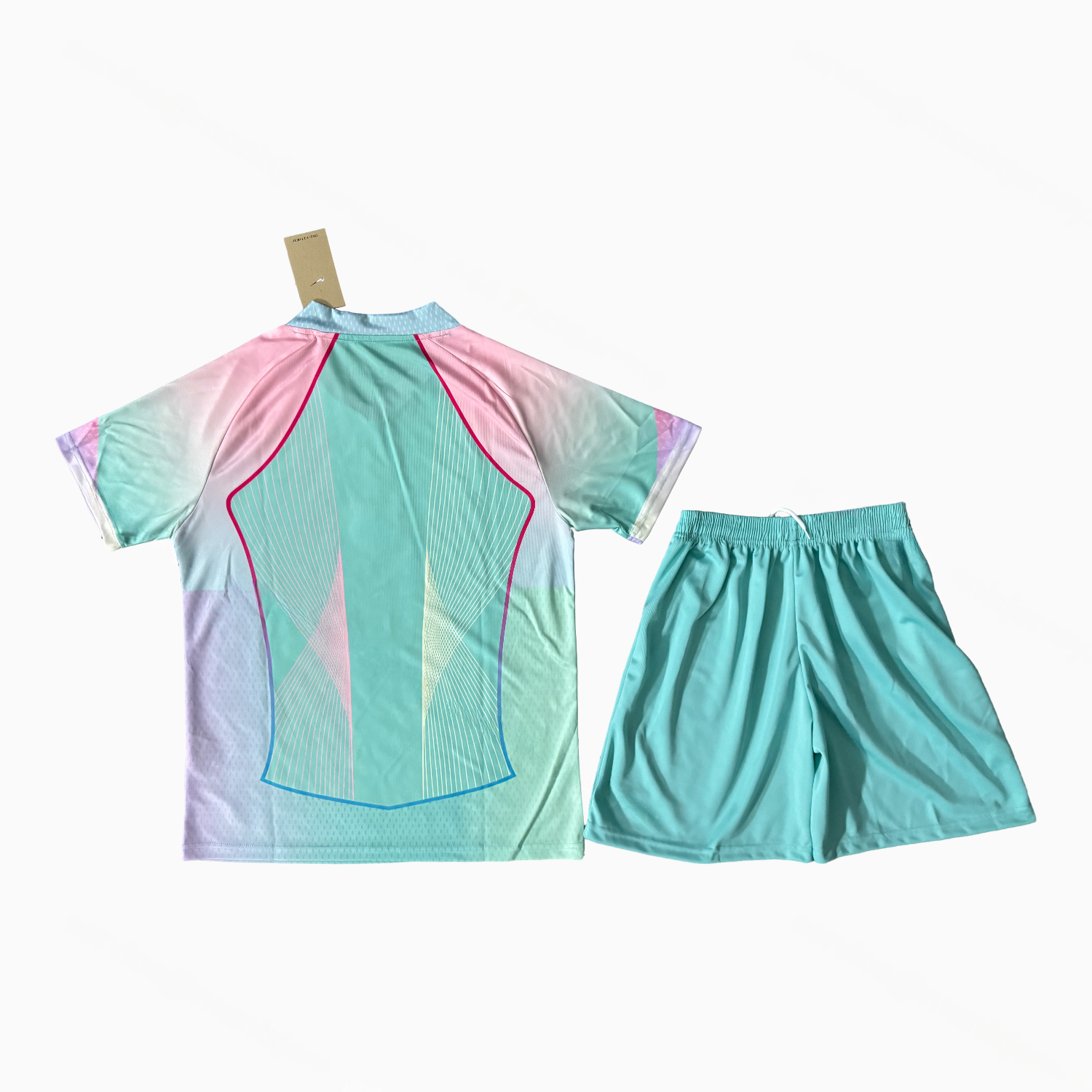 Barcelona 25-26 T90 Light Green Special Men's Adult Jersey Set - Fans Version - Unitedfutballjersey