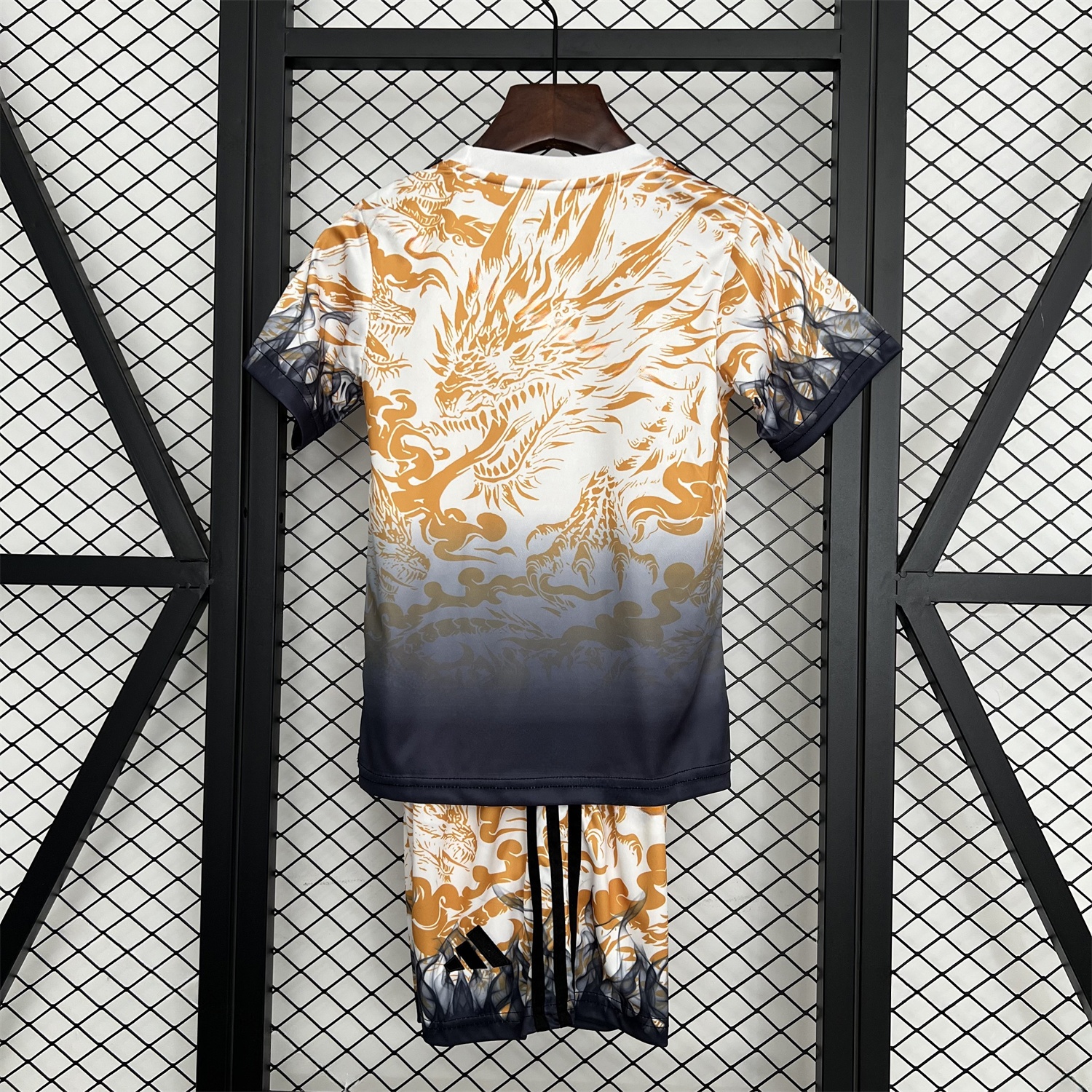 Real Madrid 25-26 Orange And Black Dragon Special Kids Kit - Unitedfutballjersey