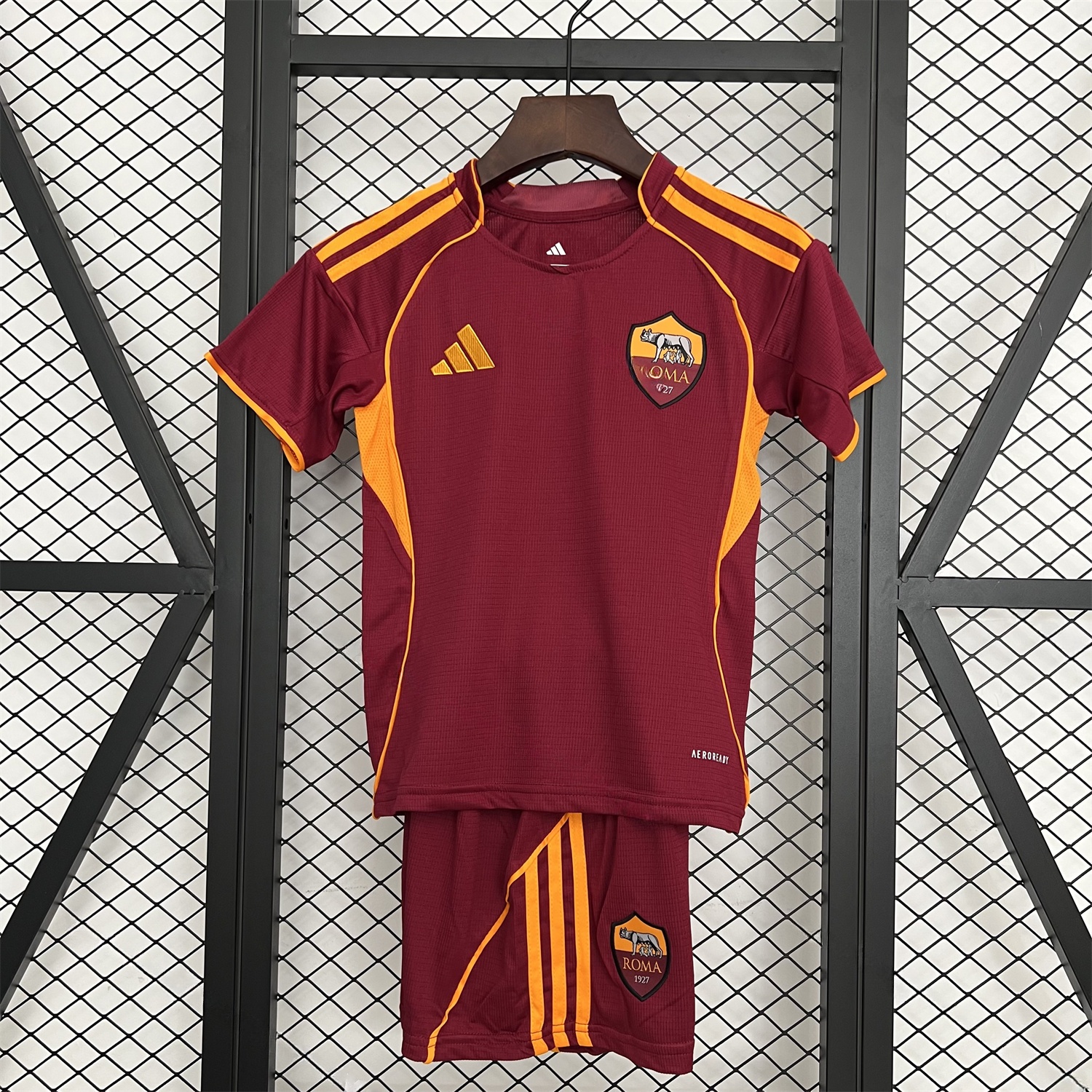 AS Roma 25-26 Home Unsponsored Kids Kit - Unitedfutballjersey