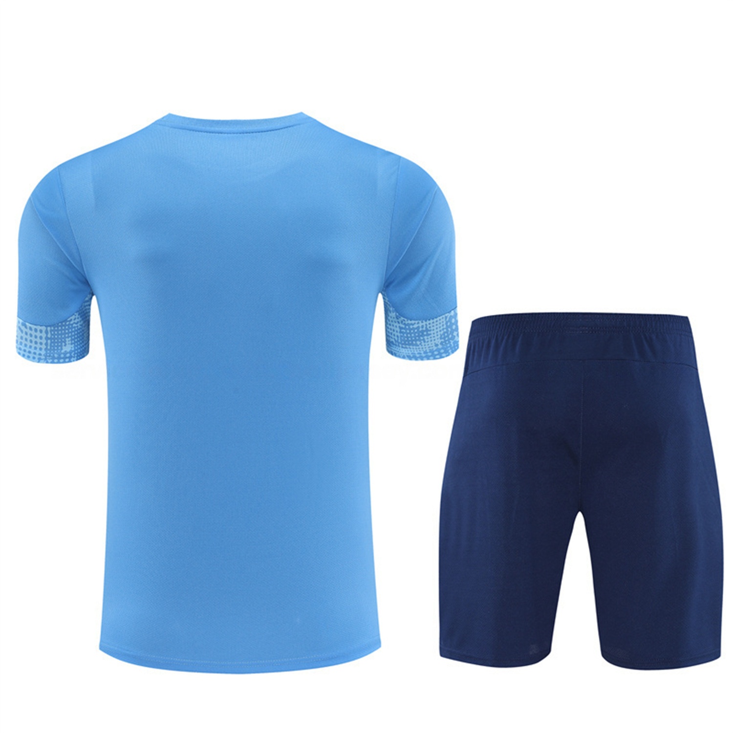 Manchester City 25-26 Short-Sleeve Training Set - Light Blue Camouflage Top & Deep Blue Shorts - Unitedfutballjersey