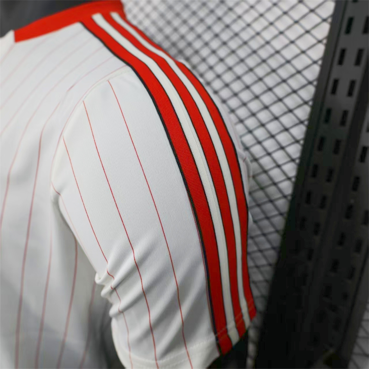 Benfica 25-26 Trefoil Red Lines White Travel Jersey - Player Version - Unitedfutballjersey