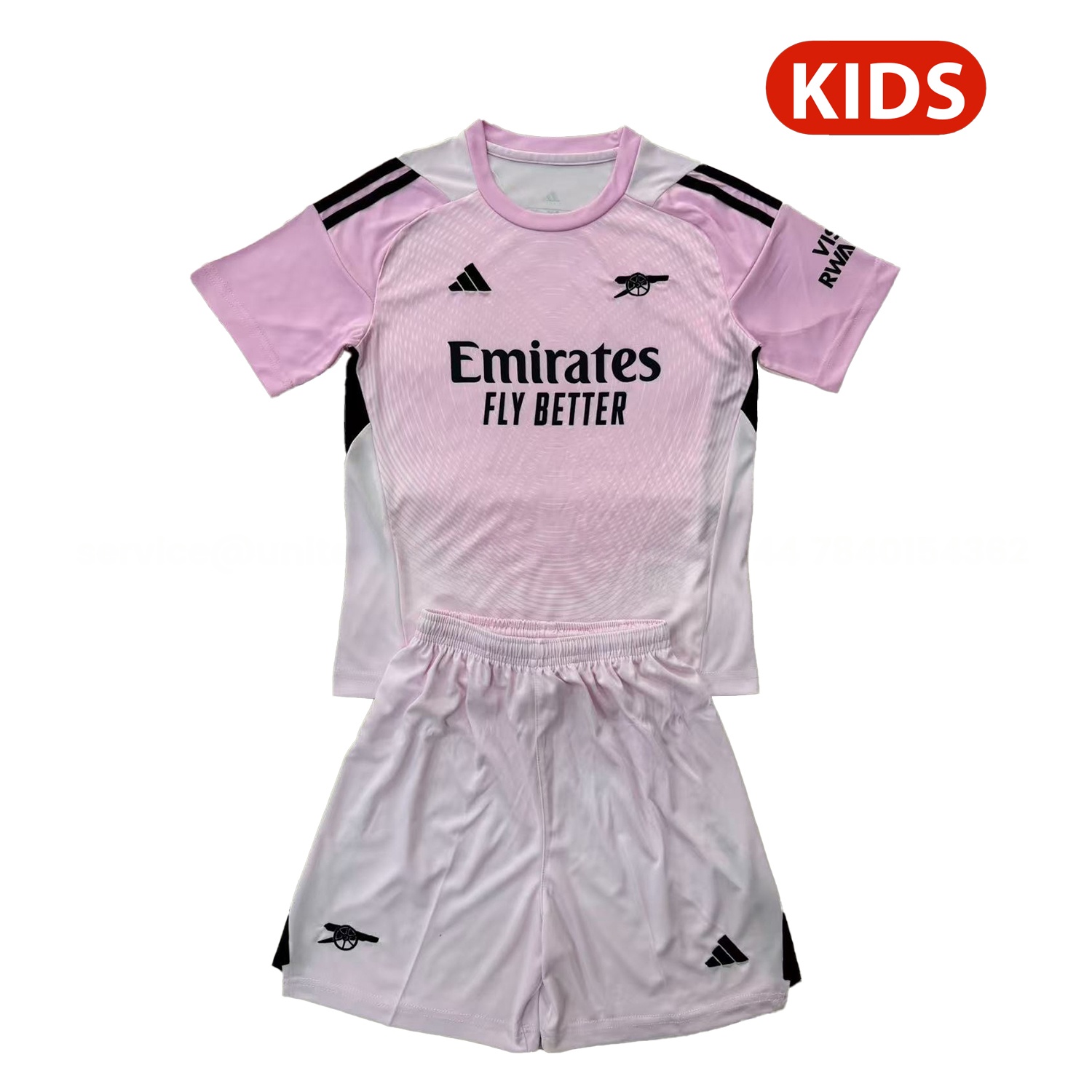 Arsenal 25-26 Light Pink Goalkeeper Kids Kit - Unitedfutballjersey