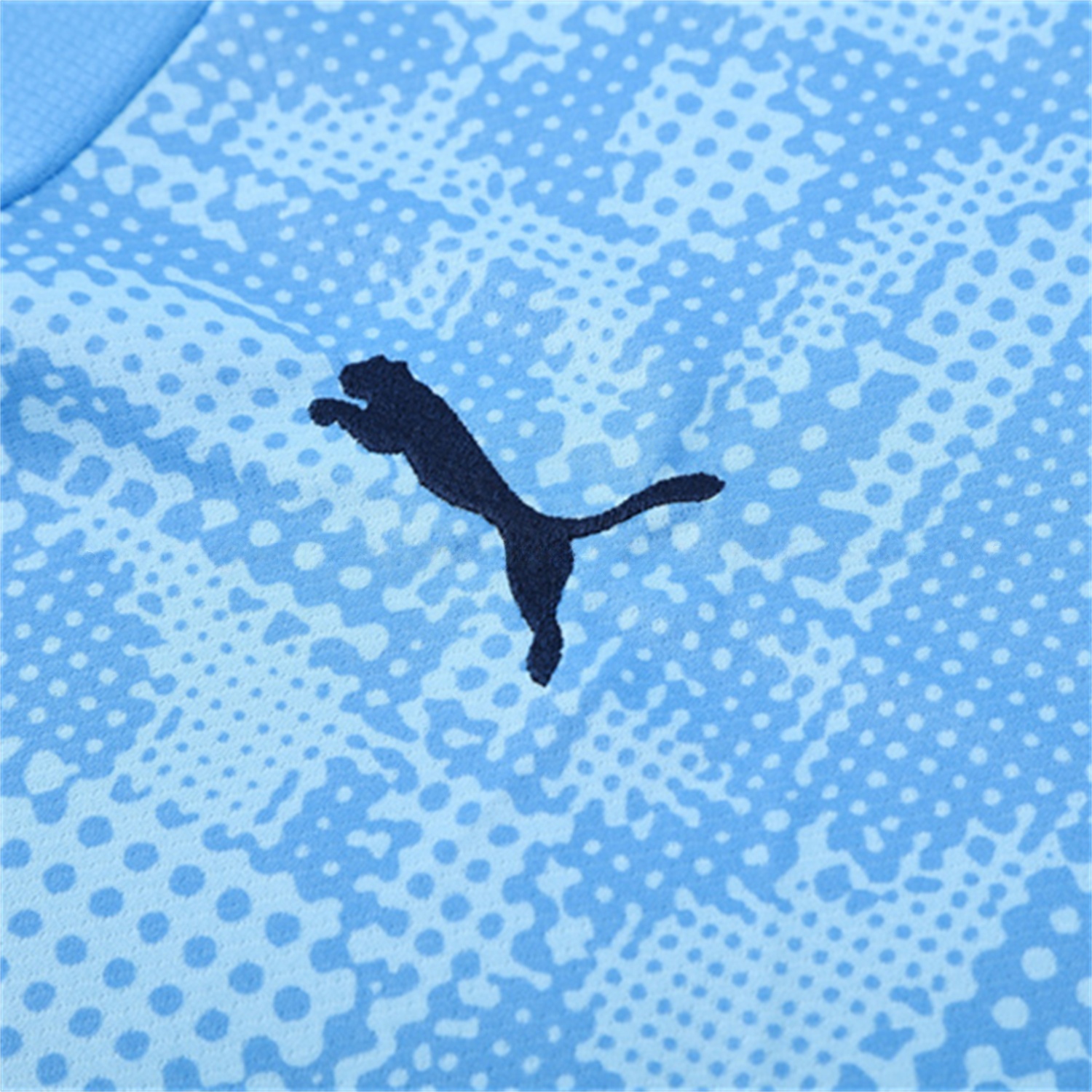 Manchester City 25-26 Kids Short-Sleeve Training Set - Light Blue Camouflage Top & Deep Blue Shorts - Unitedfutballjersey