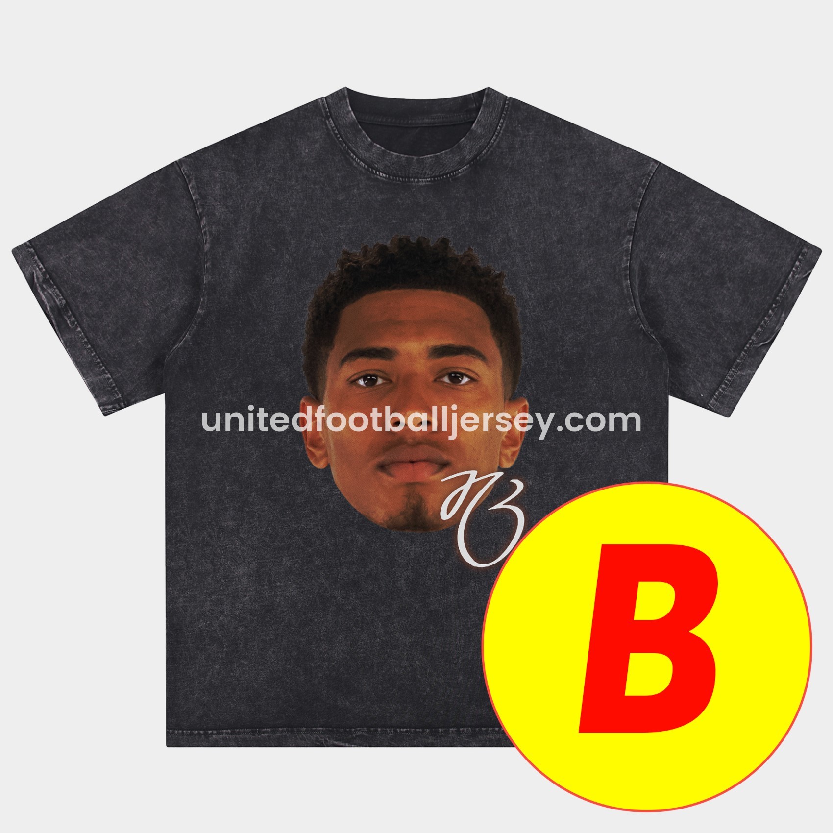 Bellingham Real Madrid England 24-25 25-26 Oversized Washed T-Shirt - Unitedfutballjersey