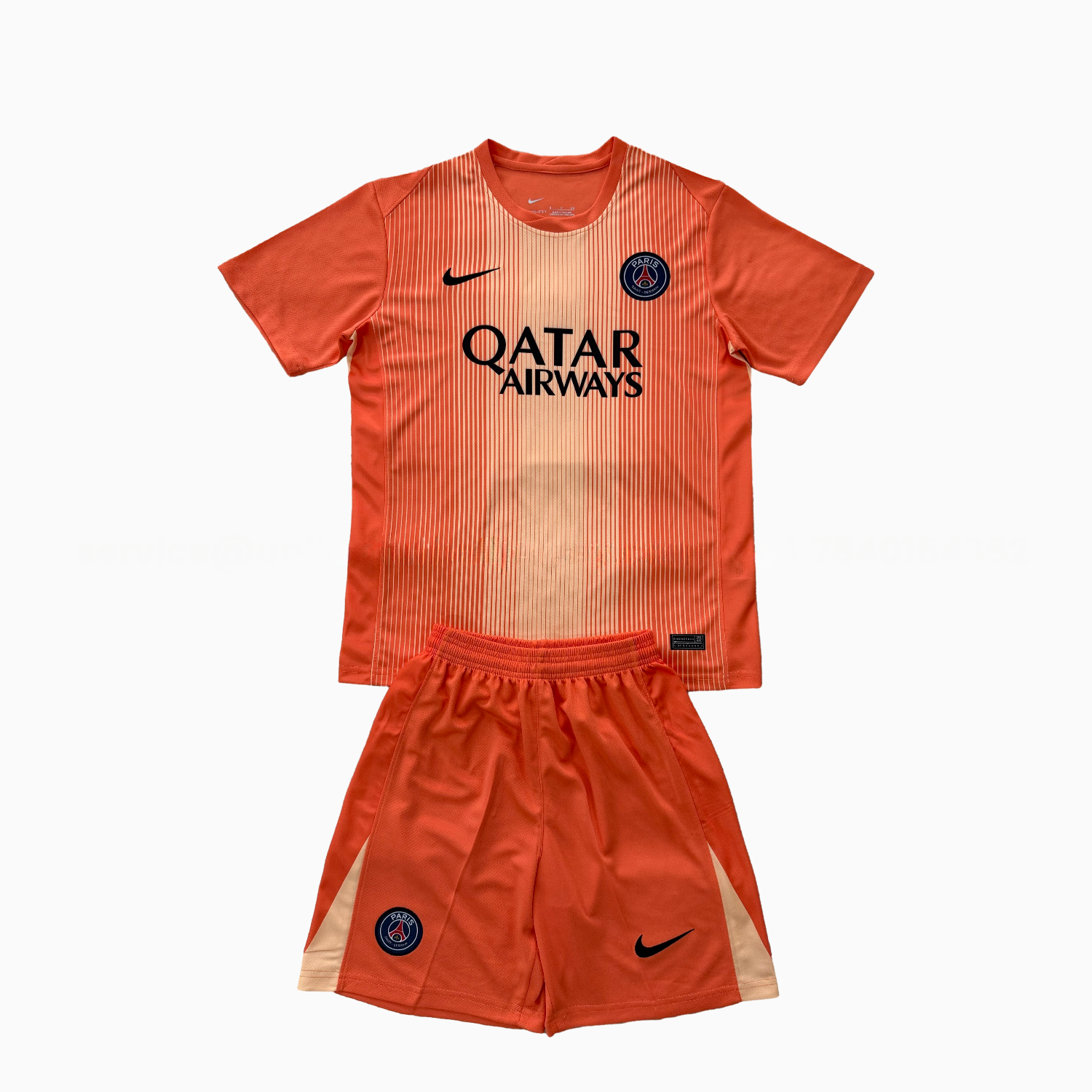Paris Saint-Germain PSG 25-26 Orange Goalkeeper Kids Kit - Unitedfutballjersey