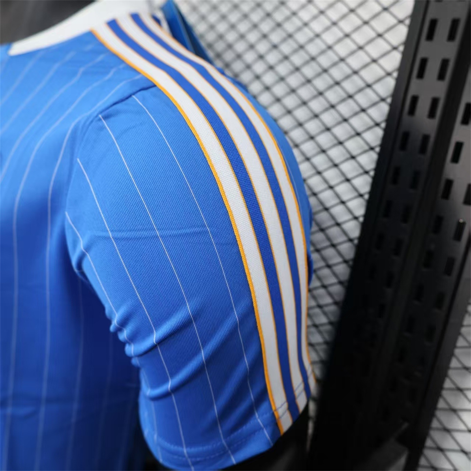 Real Madrid 25-26 Trefoil White Lines Blue Travel Jersey - Player Version - Unitedfutballjersey