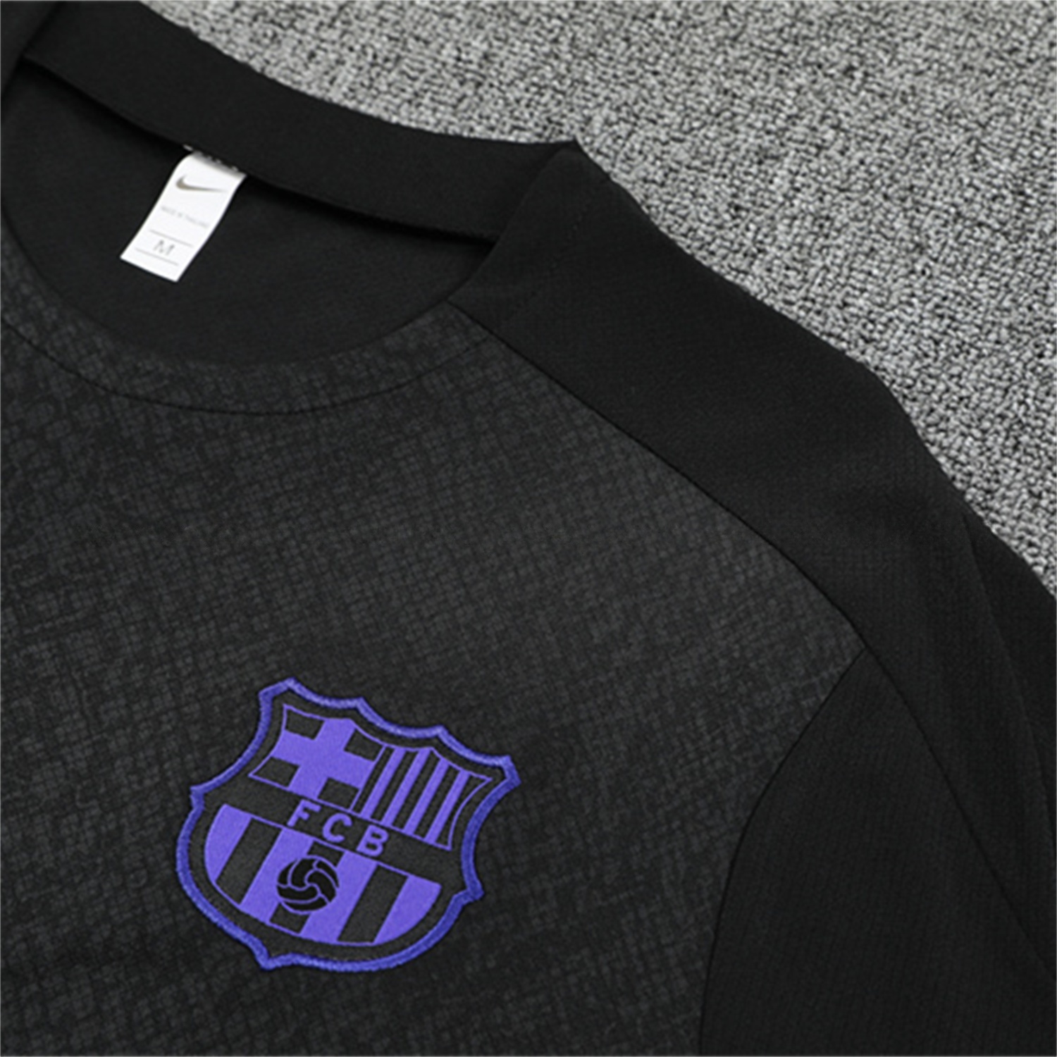 Barcelona 25-26 X KB Short-Sleeve Training Set - Black Blue Top & Black Shorts - Unitedfutballjersey