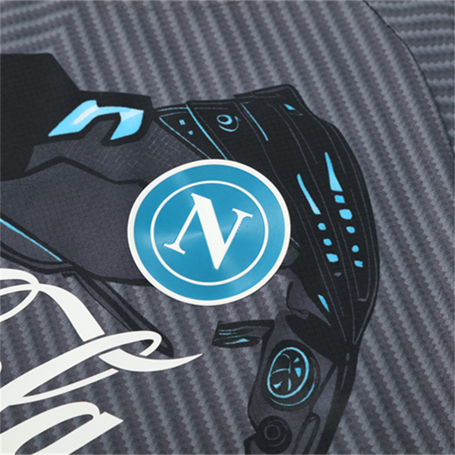 Napoli 25-26 Short-Sleeve Training Set - Gray Mecha Top & Black Shorts - Unitedfutballjersey