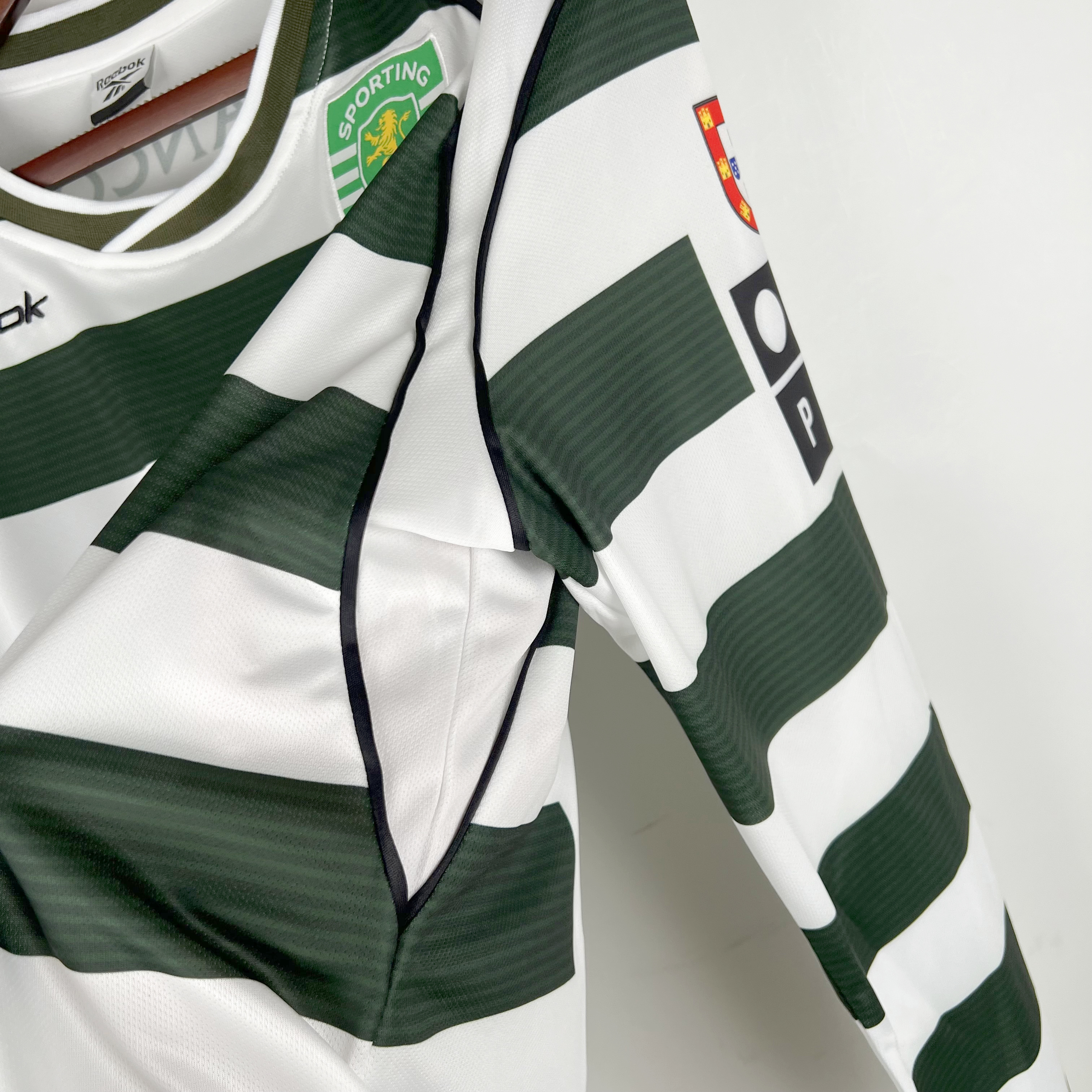 Retro Sporting CP 03-04 Home Stadium Long Sleeve Jersey - Unitedfutballjersey