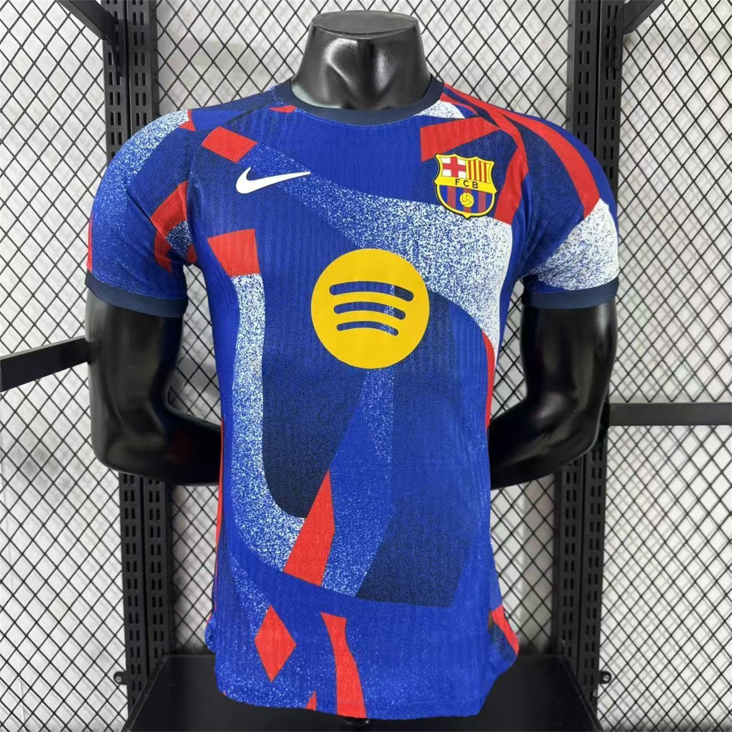 Barcelona 25-26 Blue And Red Pre-Match Jersey - Player Version - Unitedfutballjersey