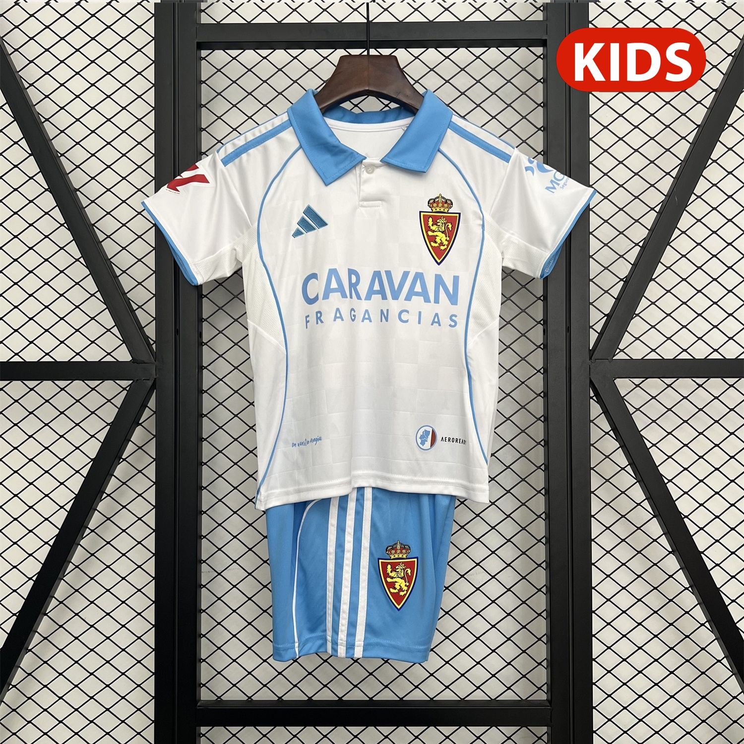Real Zaragoza 25-26 Home Kids Kit - Unitedfutballjersey