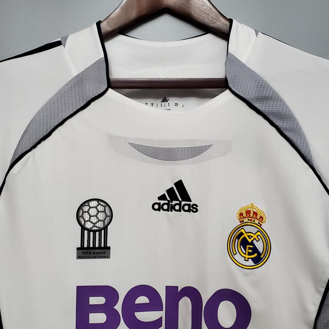 Retro Real Madrid 06-07 Home Long Sleeve Jersey - Unitedfutballjersey