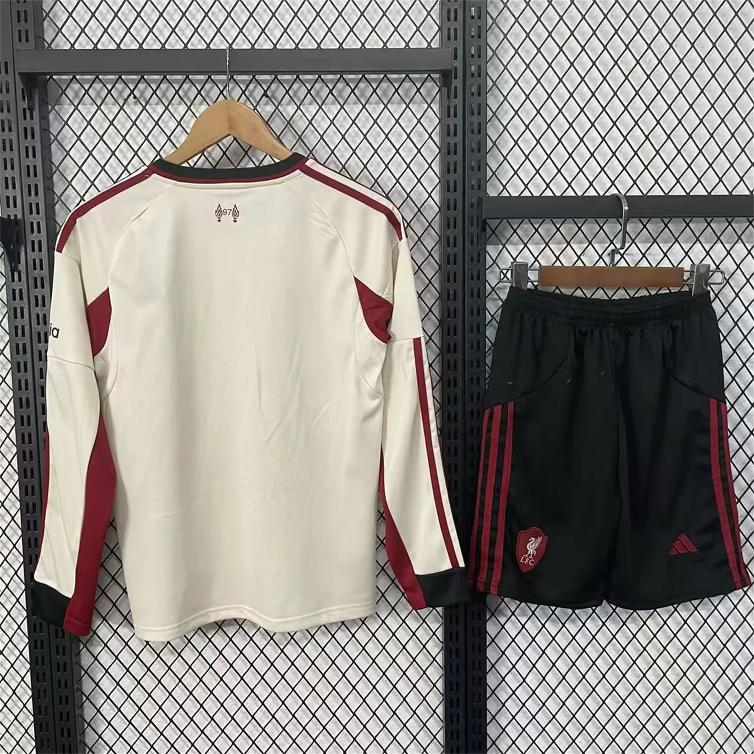 Liver.pool 25-26 Away White Long Sleeves Kids Kit - Unitedfutballjersey