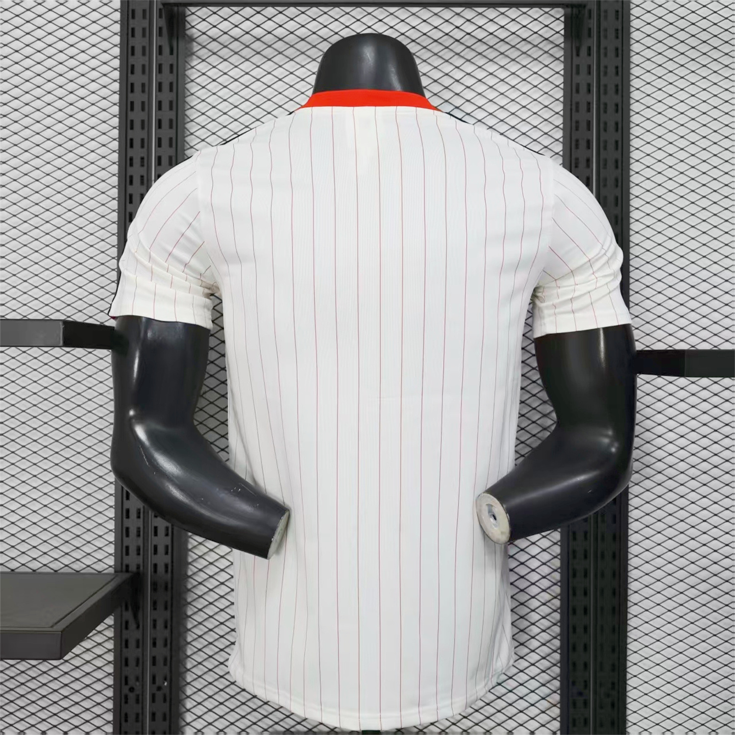 Benfica 25-26 Trefoil Red Lines White Travel Jersey - Player Version - Unitedfutballjersey