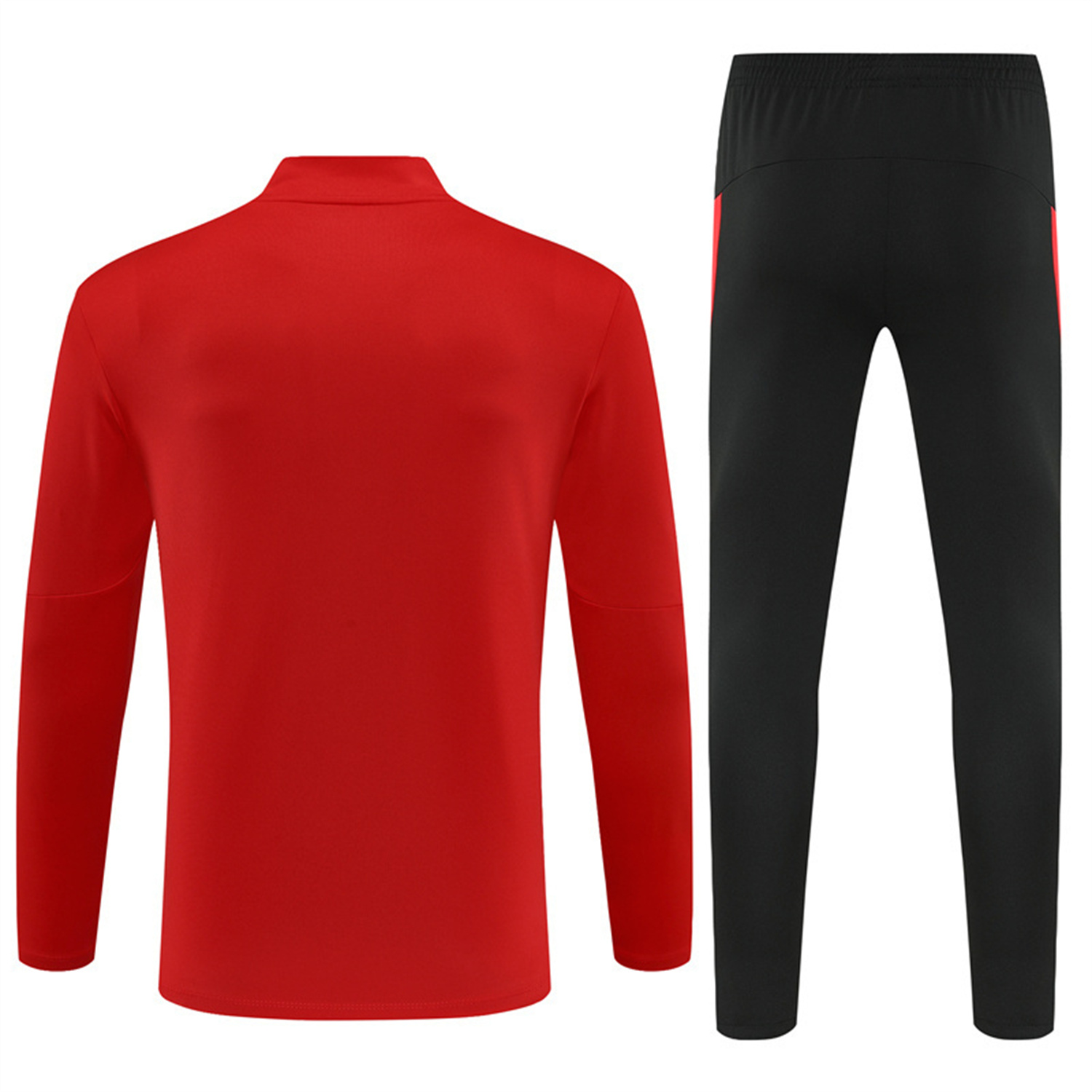 Portugal 25-26 Long Sleeve Training Set - Red Top & Black Pants - Unitedfutballjersey