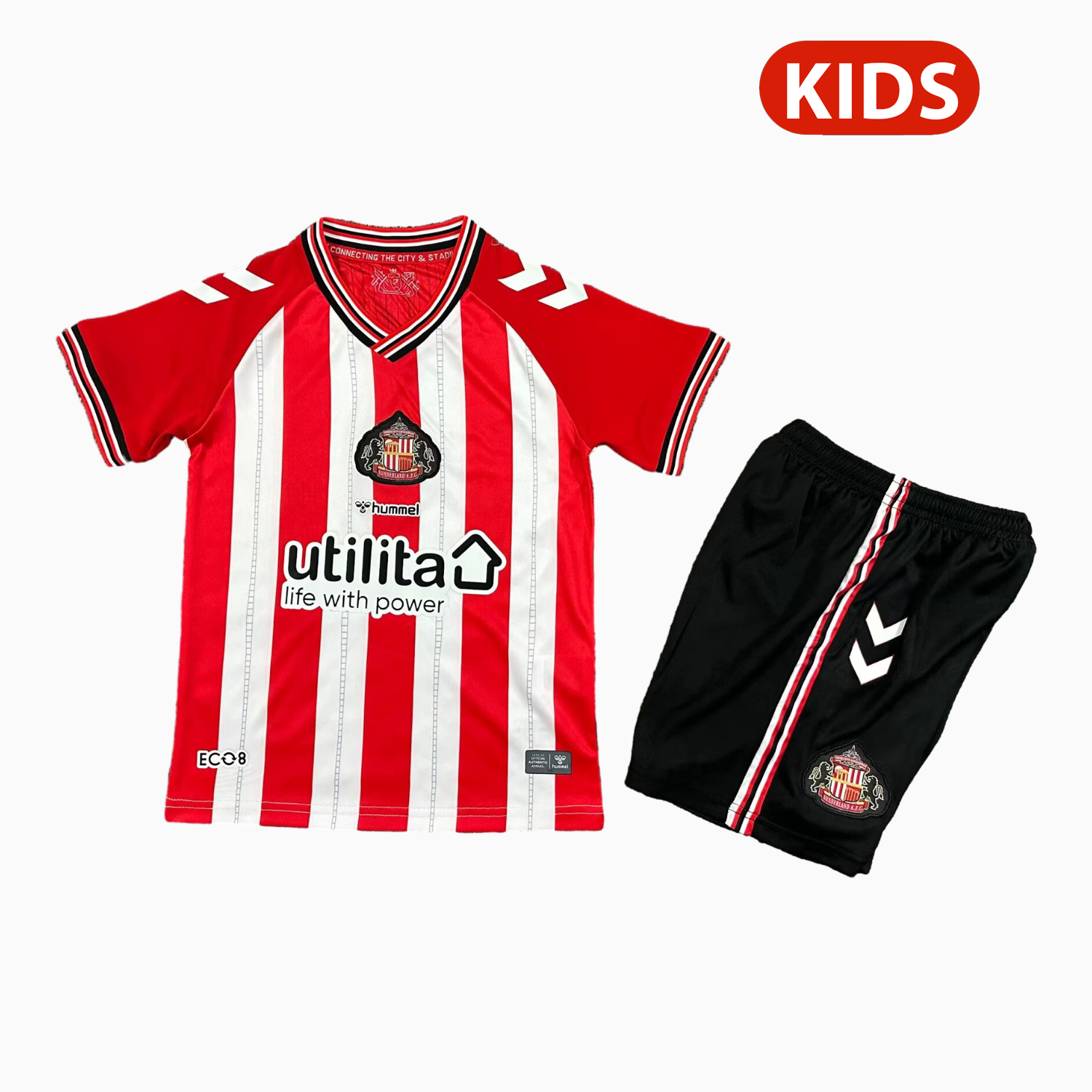 Sunderland 25-26 Home Kids Kit - Unitedfutballjersey