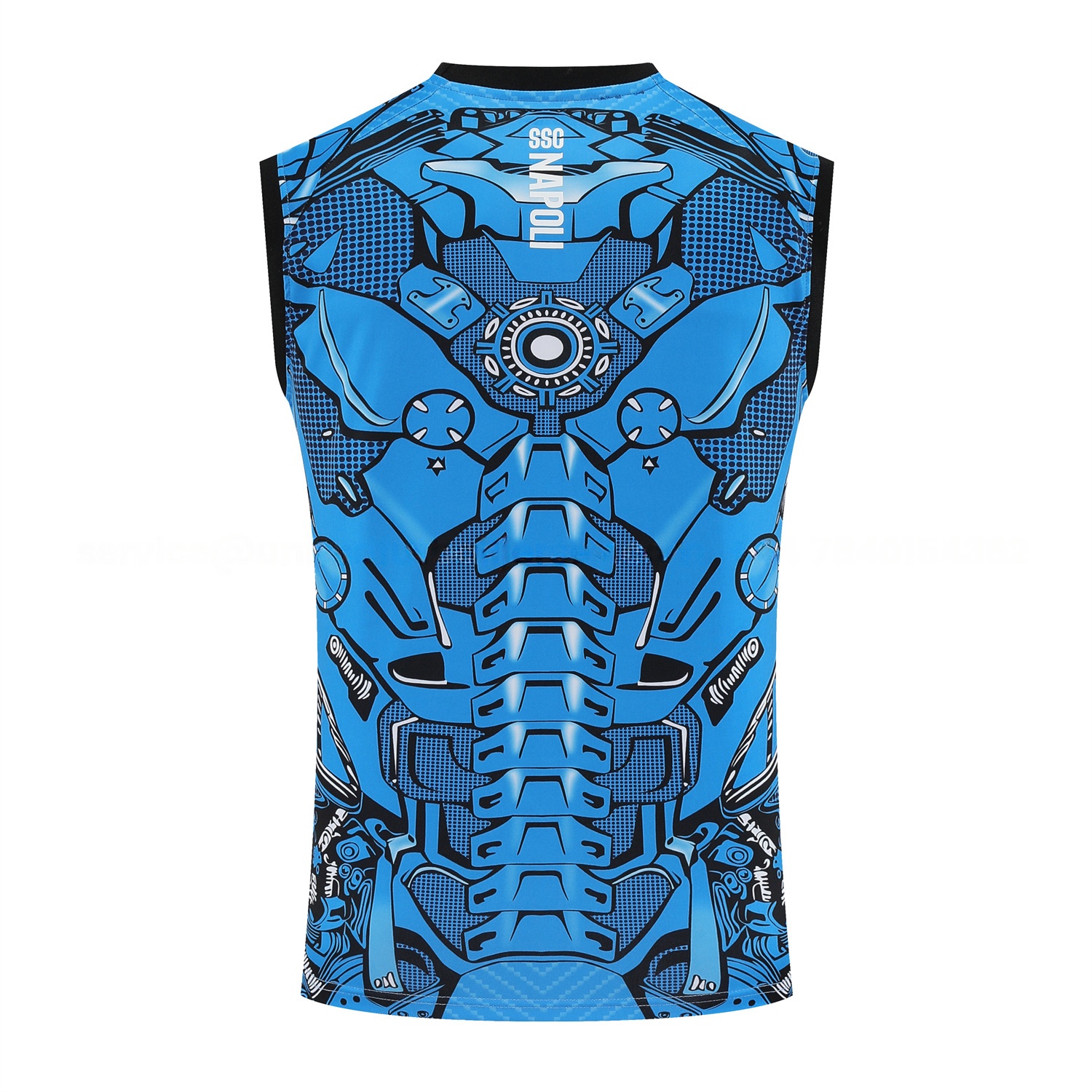 Napoli 25-26 Vest Training Set - Blue Mecha Vest & Black Shorts - Unitedfutballjersey