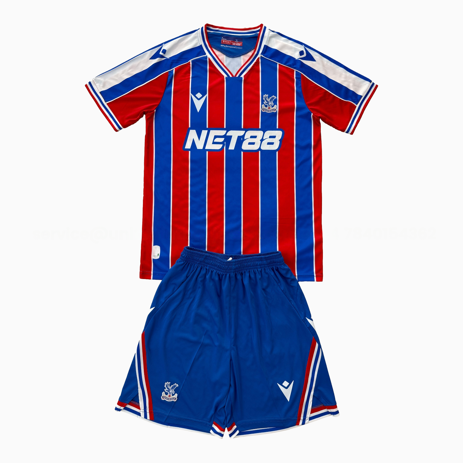 Crystal Palace 25-26 Home Men's Adult Jersey Set - Fans Version - Unitedfutballjersey