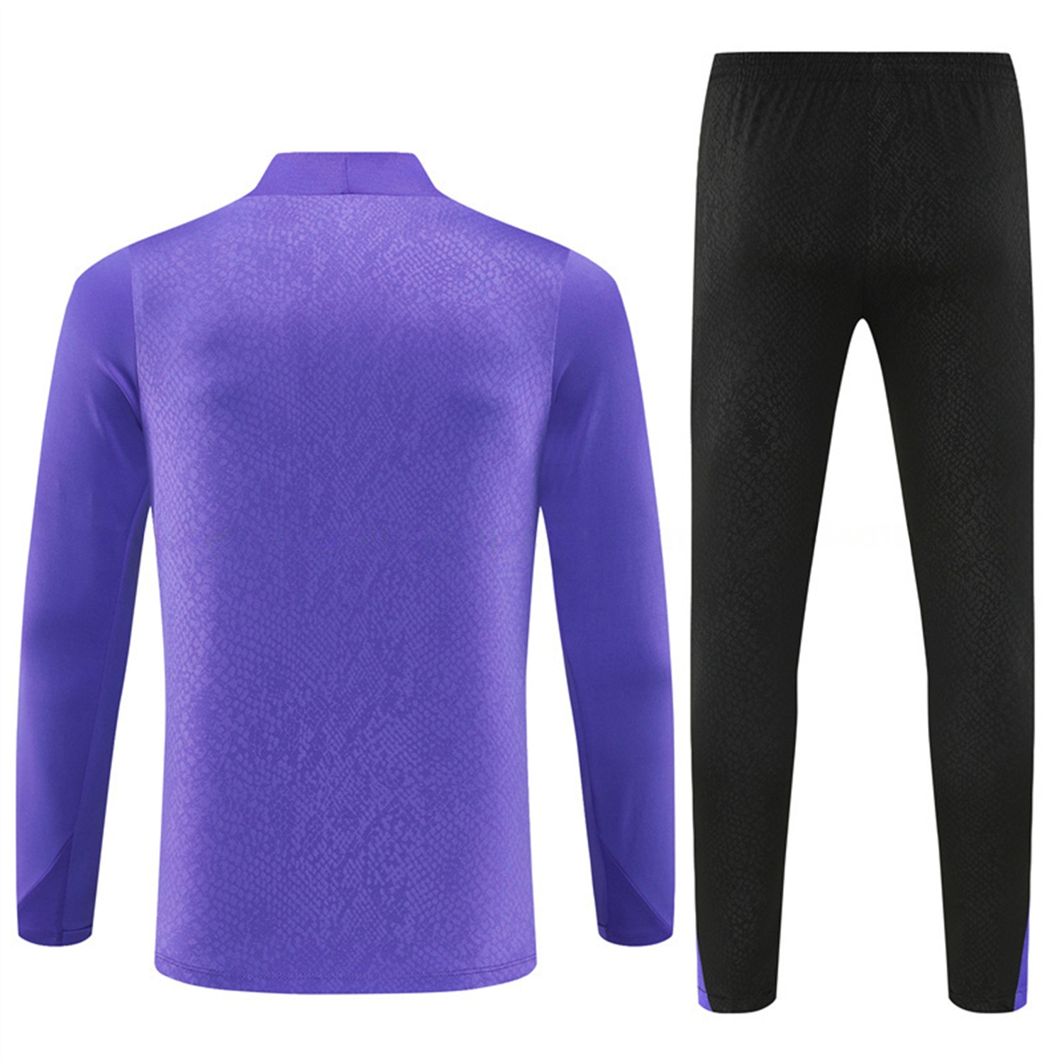 Barcelona 25-26 X KB Kids Long Sleeve Training Set - Purple Top & Black Pants - Unitedfutballjersey