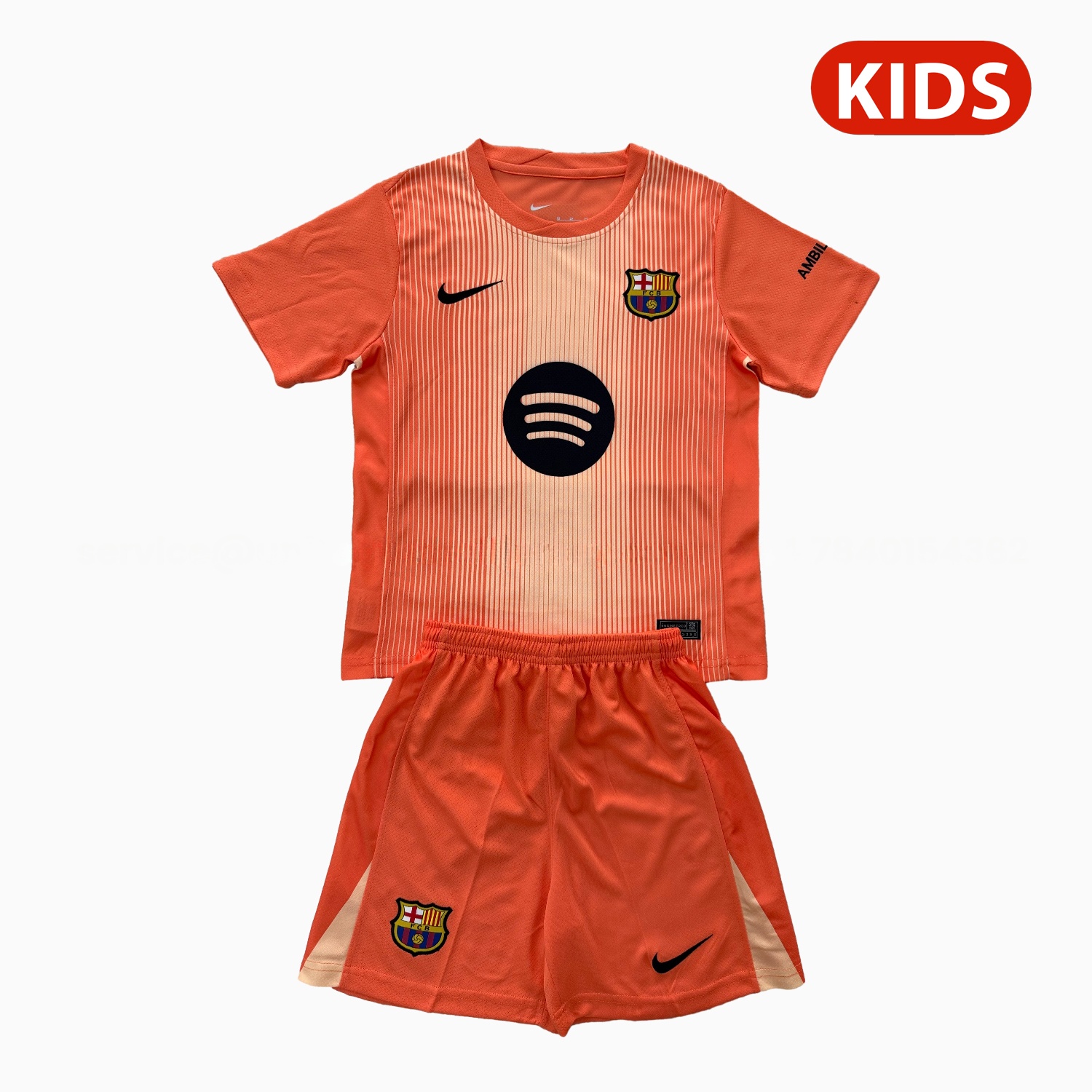 Barcelona 25-26 Orange Goalkeeper Kids Kit - Unitedfutballjersey