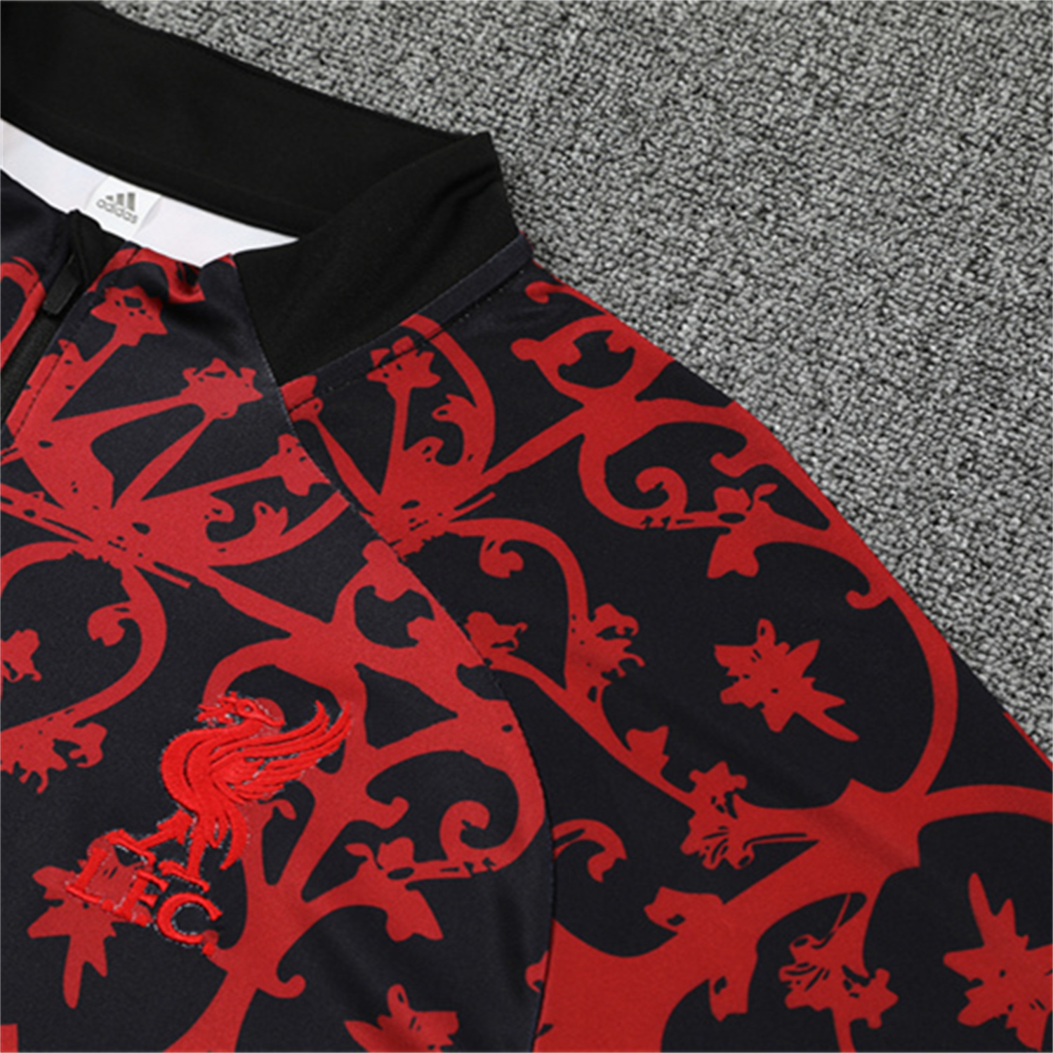 Liver.pool 25-26 Long Sleeve Training Set - Red Camouflage Top & Blsck Pants - Unitedfutballjersey