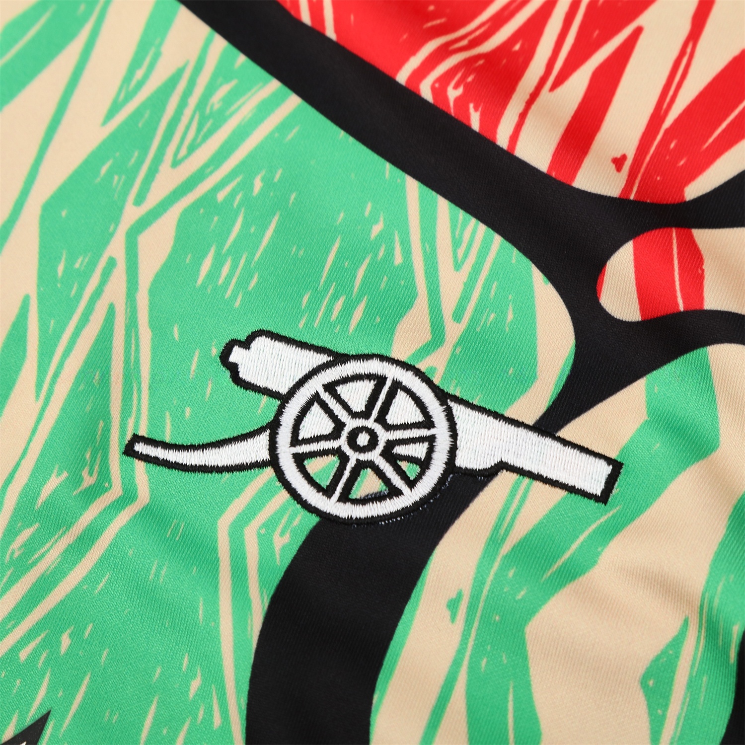 Arsenal 25-26 Training Hoodie Set - Red Green Hoodie and Black Pants - Unitedfutballjersey