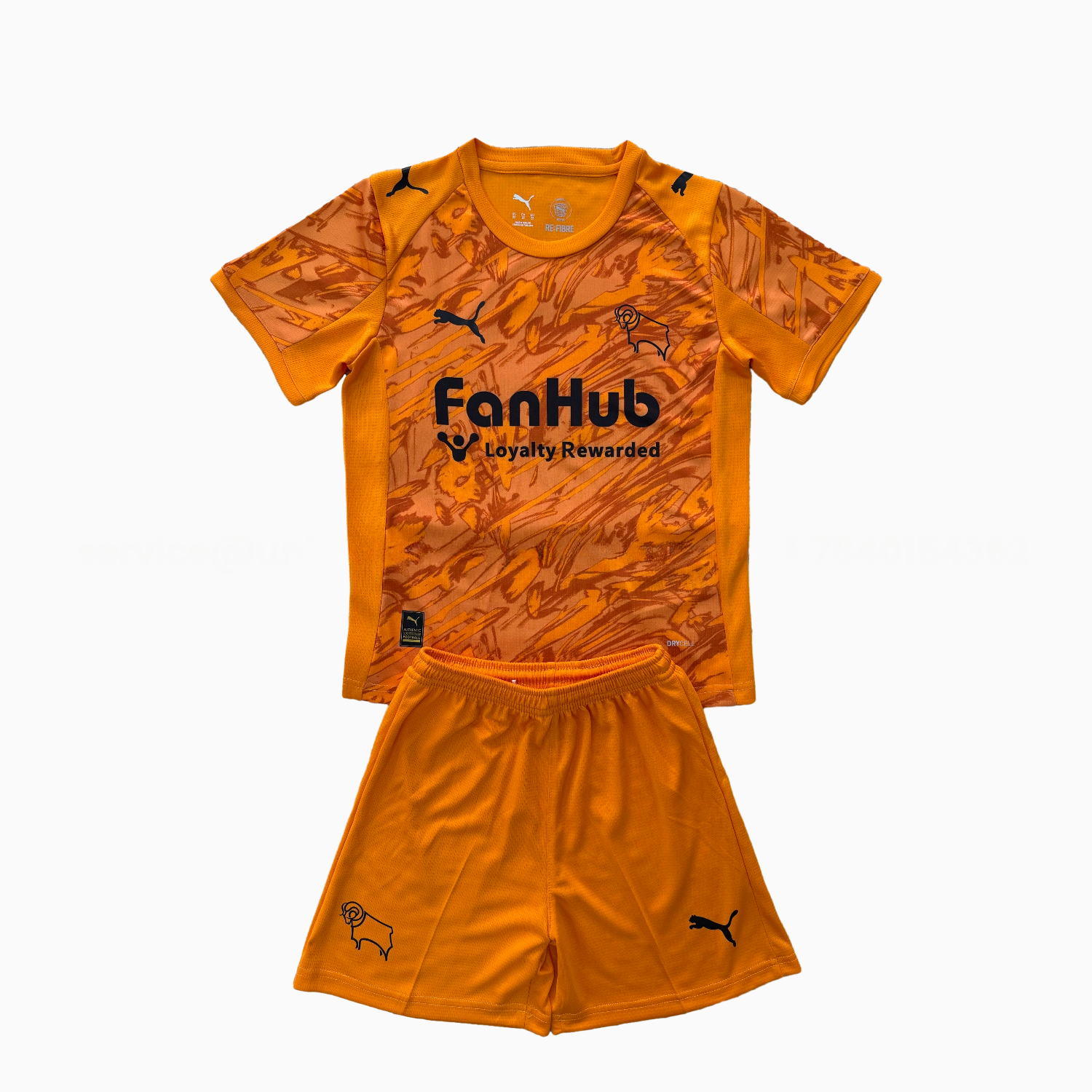 Derby County 25-26 Orange Goalkeeper Men's Adult Jersey Set - Fans Version - Unitedfutballjersey